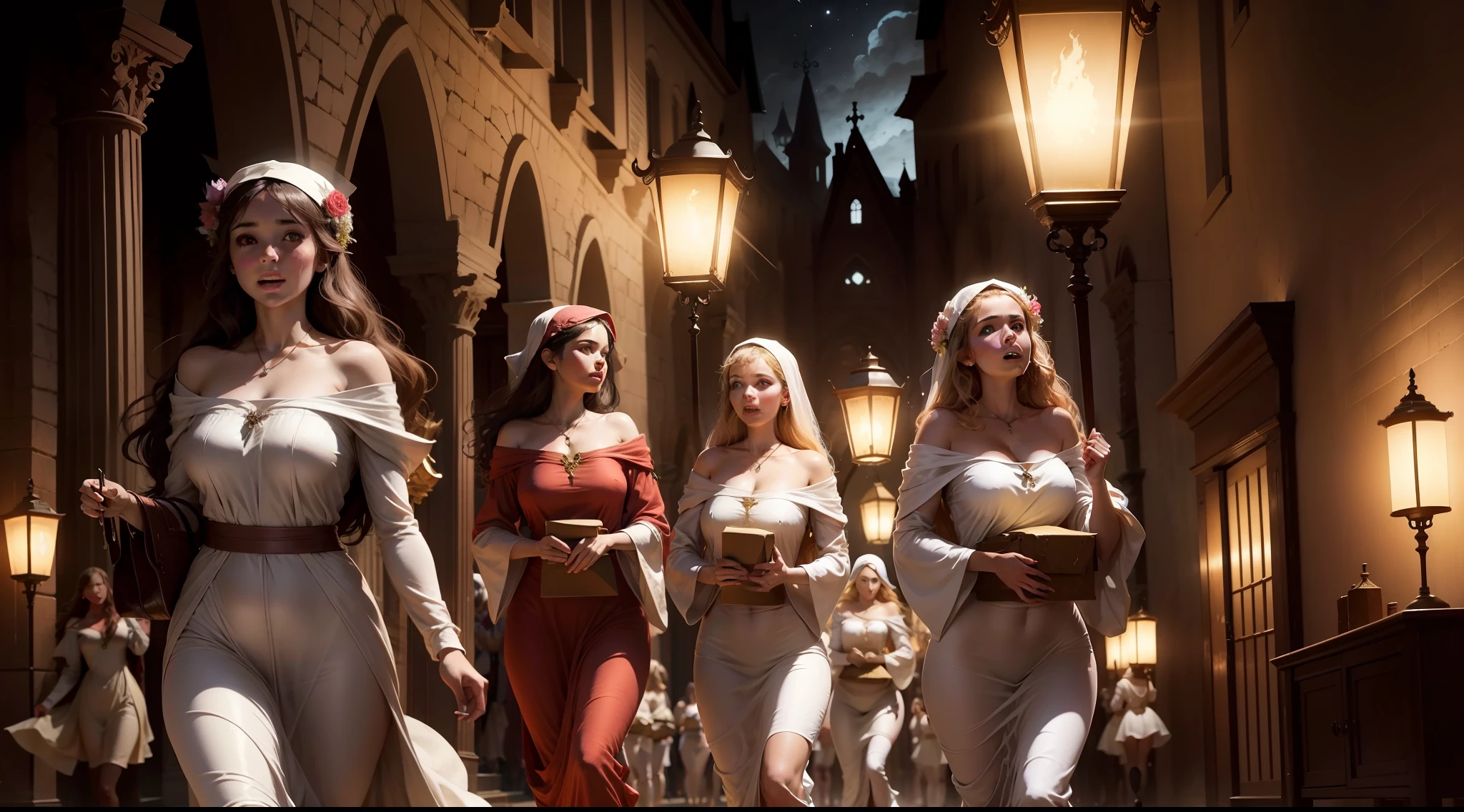 The foolish virgins returning with their lamps unlit, having missed the opportunity.