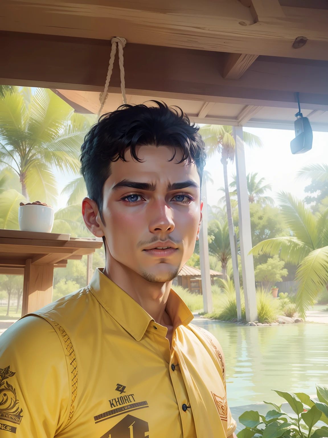 change backgroung handsome boy ultra realistic
