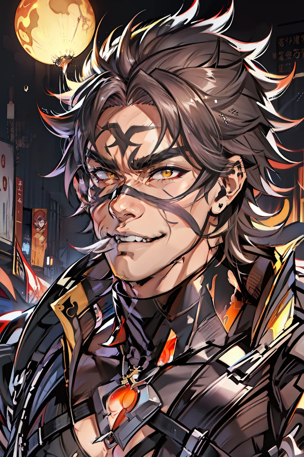 《the original god》Arataki Kazuto  , male people， chest muscle， Sexy , Venom symbiote for your body, Black mucus of the body , into venom, venomize，Black bodysuit，Abs，（Adult male）（（Venom possession，venom symbiote）），((Masterpiece)), ((Best quality)), Ultra detailed,((illustration)), Dynamic Angle, Detailed light, (Delicate eyes), Floating, 1boy, Male focus, Head, Clothing, Yellow eyes, necklace, tattoo, (Forehead:0.8), (ahoge:0.8), jewelry, whaite hair,apathy，Ray， chest muscle， Sexy , Venom symbiote for your body, Black mucus of the body , （into venom）, Venom，frontage，Bust photo，White tight-fitting top，spiderman outfit，style of anime4 K， 4K anime wallpaper， Badass anime 8 K， 4 k comic wallpaper， young anime man， Anime boys， Anime wallpapers 4 k， Anime wallpaper 4K， High quality anime art style， Anime moe art style， Anime art wallpaper 8 K， Anime art wallpaper 4 K， RGB lighting，