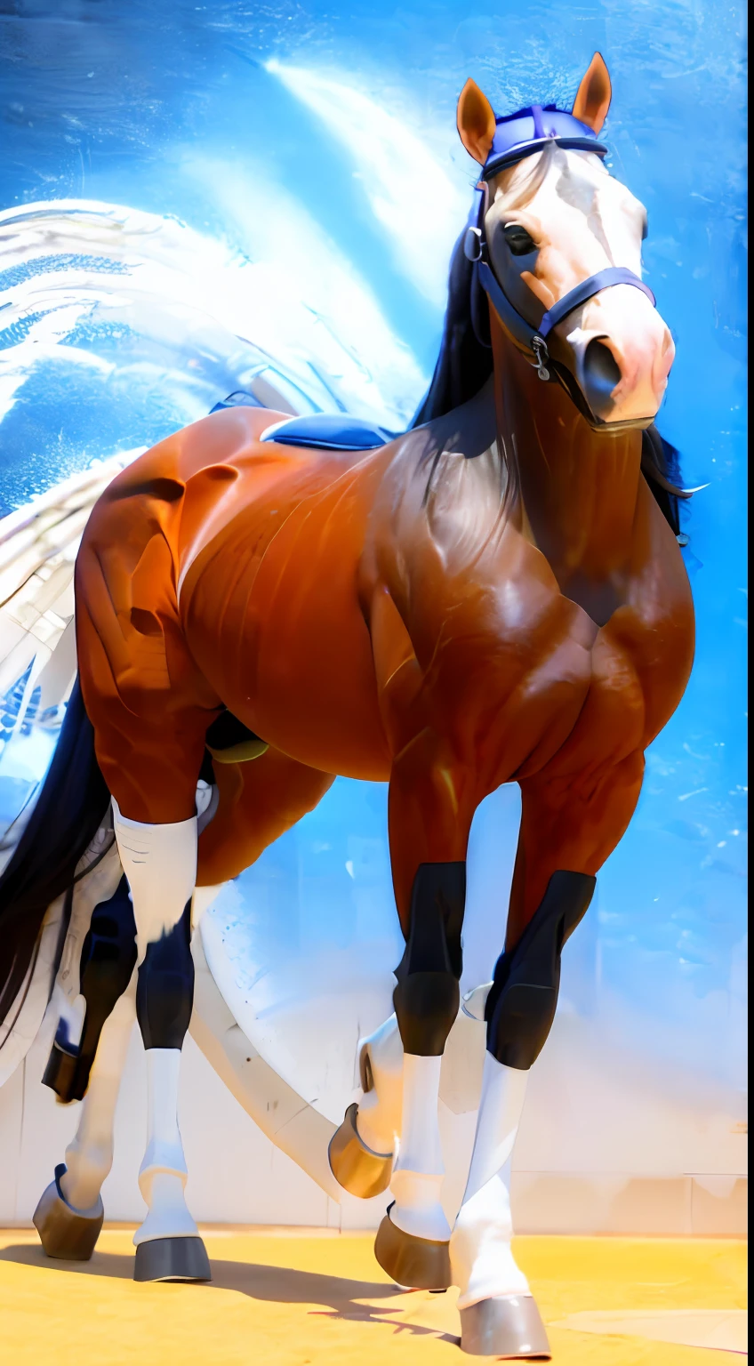A female centaur,She is famous in the multiverse,She is both a female centaur, half human, half horse, half horse,It is also a female Yingzhao。She blends both images,The first is the head of a horse/neck/Shoulder these parts,After feminization,The upper body transforms into a beautiful female human,Female, half-centaur, half-human, half-horse, half-human,The second is the waist of the horse/hason/gluteal/Legs feminine,Female half-horse with beautiful woman's,Chimer,It's like a female human wearing a half-horse-like costume and making a seamless chimera,This chimerization is based on powerful futuristic technology。The ultra-wide-angle lens captures the image of her sleek and ethereal wings charging and leaping on the ionosphere。Her front half is distinctly feminine,Tall sexy body,Has K cup teardrop-shaped giant tit chest,It has a small man's waist butterfly spanning long legs,The half-horse part of the hind body,Embedded interface in the front half of the body hip position。The horse-shaped, half-horse torso form of her back body is completely female and humanized。A sexy bent dog-style shaped ribcage embedded in the lower back position of the beautiful woman's body from the upper end of the sternum/lower back/Ventral transverse。Then there are the sexy beauty's upright hips,Her entire body has been completely feminized,Including the half-horse part。Mechanized armor covers the legs with knee-shaped anti-joints and feet,And these parts are highly anthropomorphic,This makes her legs graceful and slender,Her four horse legs exploded in length proportions and was slender and toned,Under the legs are skinny white feet dressed in Skyscraper Heels,Use Midjourney's advanced stroke tools and color palettes, as well as texture packs, model packs, and texture tools,Concentration,Femaleize all parts of her original equine physiologic appearance,And give these parts an ergonomic appearance,Fine treatment of the thoracic and abdominal cavity of the posterior body,As well as hips and