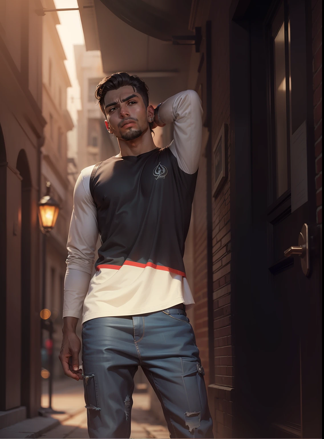 Boy look gangstar and handsome, enhance,4k