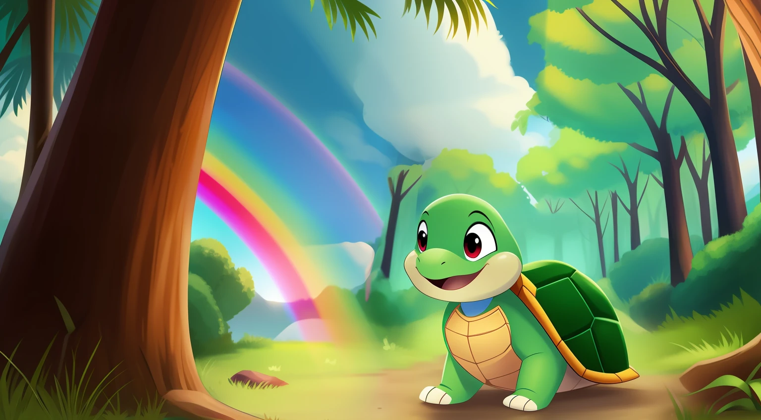The turtle's mouth is slightly open