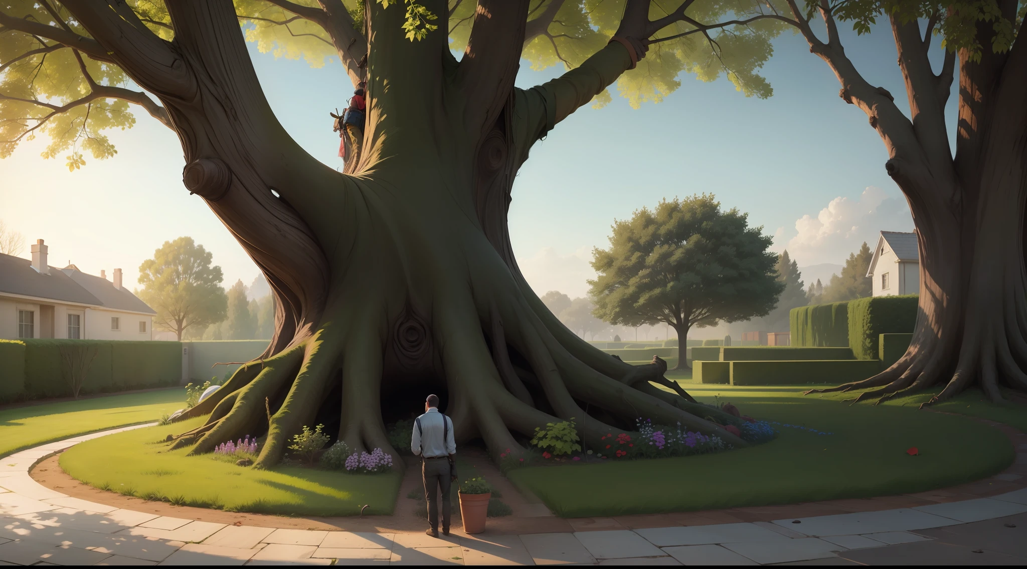 A visual representation of the gardener's plea to give the tree one more chance.