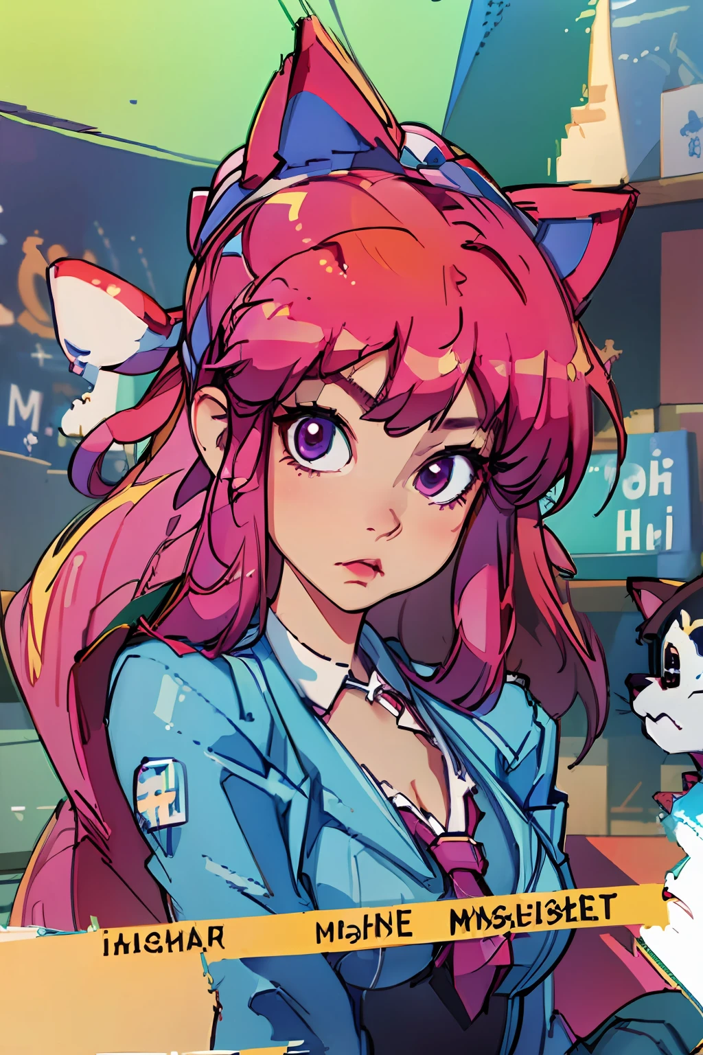 (Masterpiece:1.4), (Best quality:1.4), (high resolution:1.4), (Masterpiece, Best quality, high resolution:1.4), giffany, Suits，cat ear