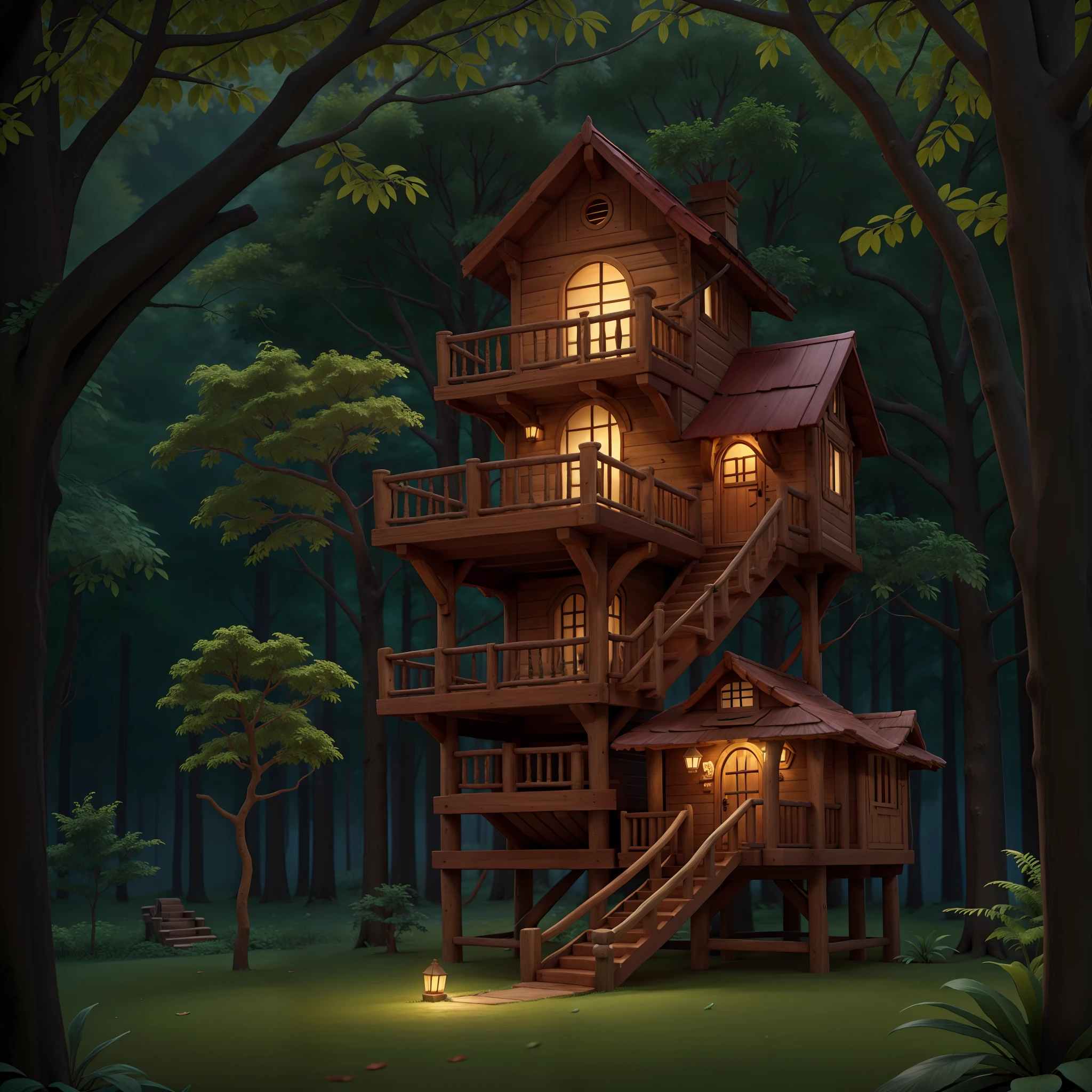 tree house , floresta, dia iluminado, highes definition, detalhes, image high resolution
