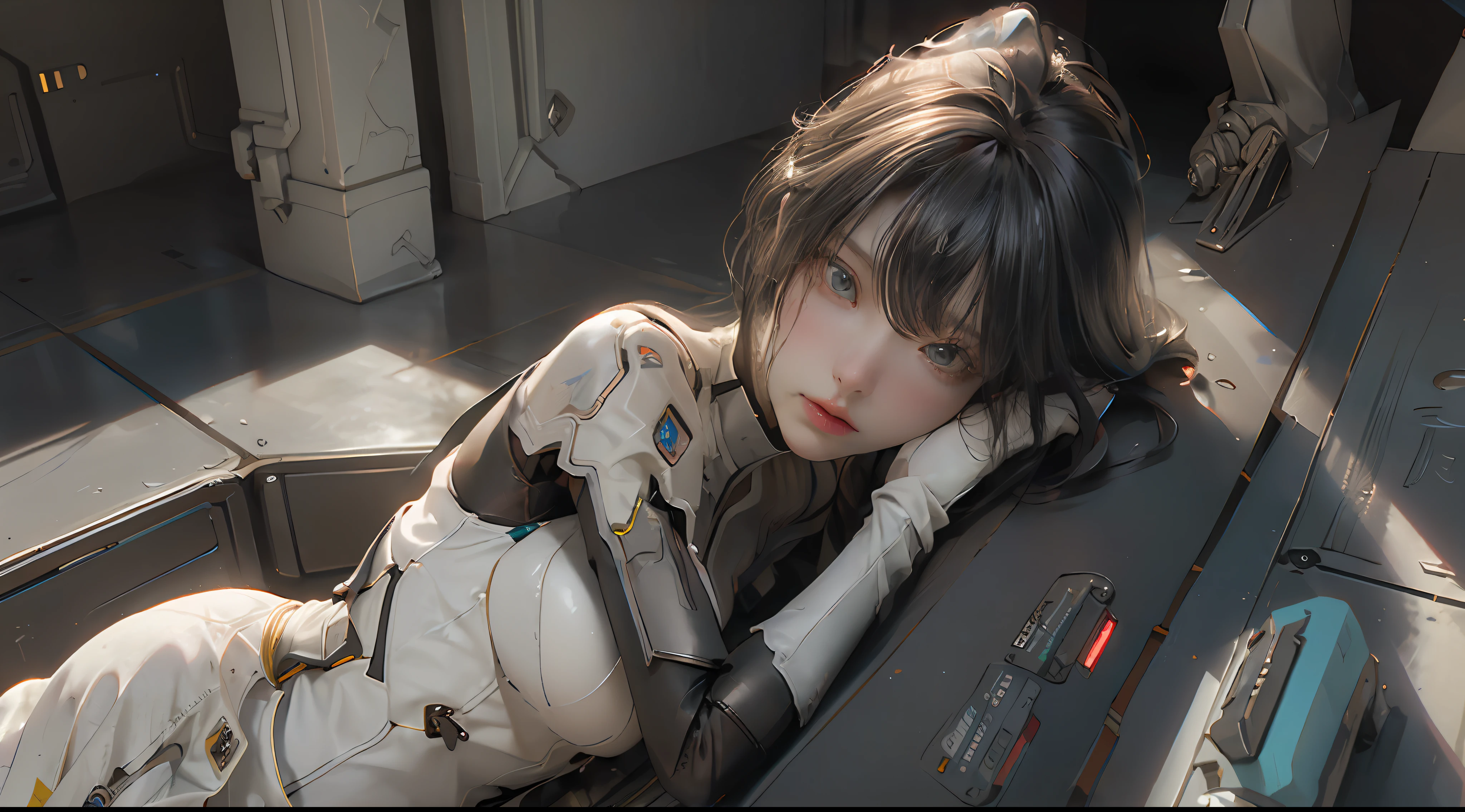 ((Best quality)), ((masterpiece)), (detailed:1.4), 3D, an image of a beautiful cyberpunk female,HDR (High Dynamic Range),Ray Tracing,NVIDIA RTX,Super-Resolution,Unreal 5,Subsurface scattering,PBR Texturing,Post-processing,Anisotropic Filtering,Depth-of-field,Maximum clarity and sharpness,Multi-layered textures,Albedo and Specular maps,Surface shading,Accurate simulation of light-material interaction,Perfect proportions,Octane Render,Two-tone lighting,Wide aperture,Low ISO,White balance,Rule of thirds,8K RAW,