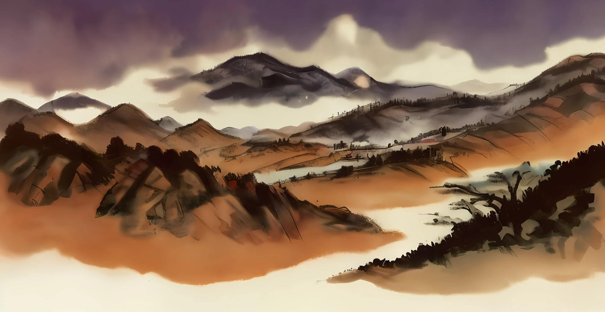 And borrow two or two inks from the world,Paint all the old mountains and rivers in the world。Take ther jug of wine from Yaochi,Dare to call Jiangshan to change colors。