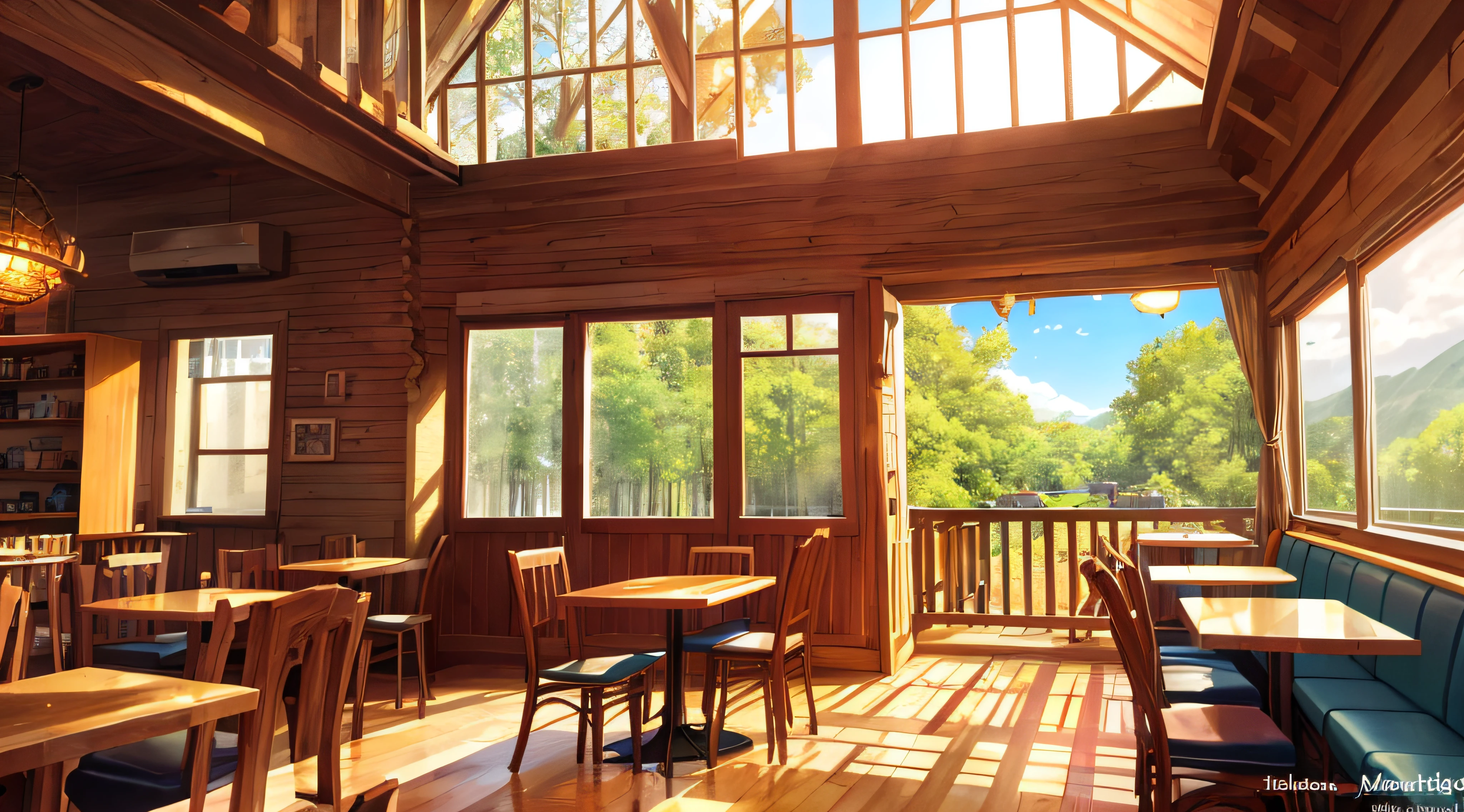 best qualtiy,midday sunlight,Cafe,magia,log cabin,British style,