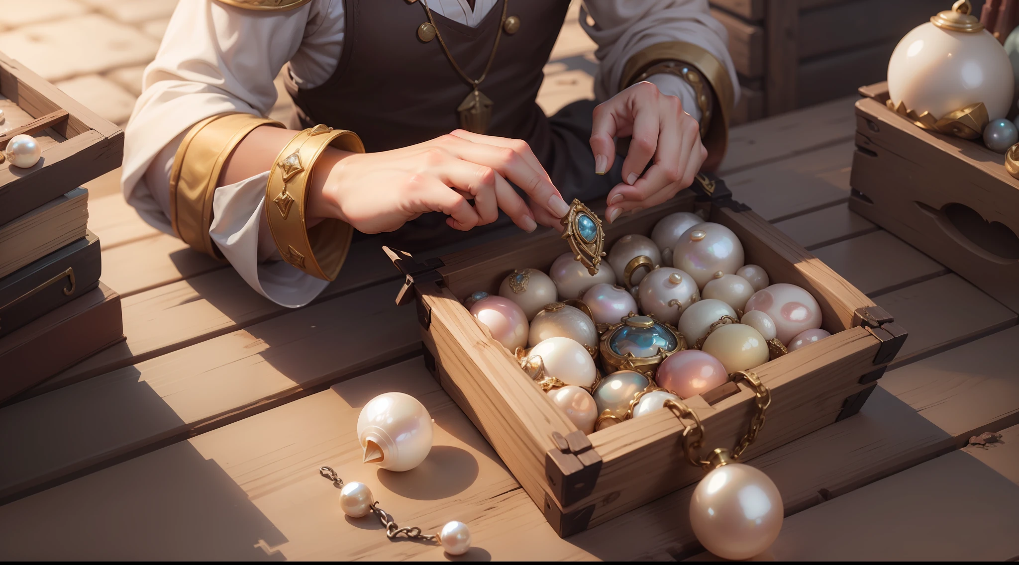 A representation of the merchant's determination and commitment to obtaining the pearl.