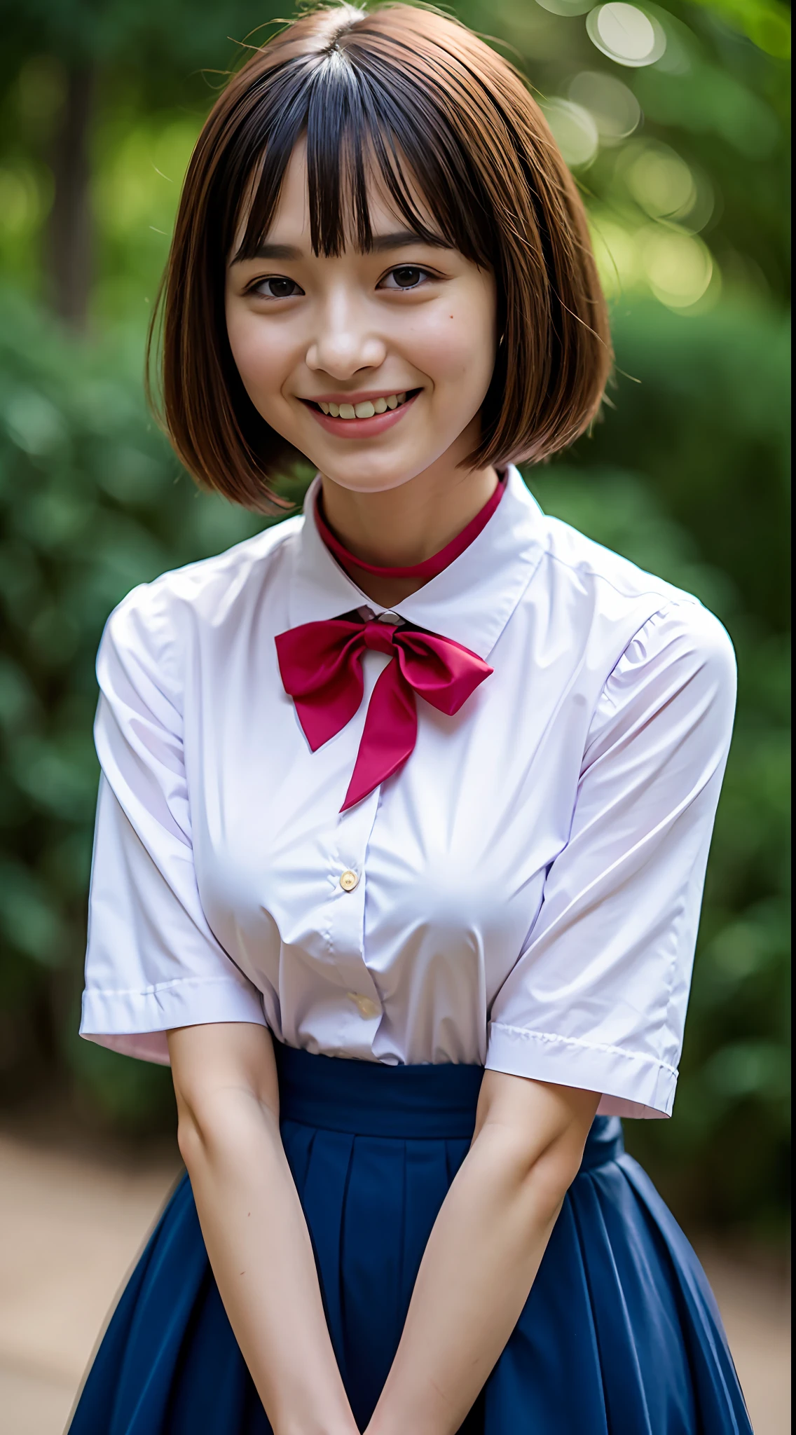 (8K、Raw photography、top-quality、masterpiece:1.2)、(realisitic、Photorealsitic:1.37)、ultra-detailliert、
1 girl in、cute little、独奏、Beautiful detailed sky、Detailed classroom、natta、sitting on、date、(blush of the nose)、(A smile:1.1)、(Mouth closed)、large full breasts、seducting smile、large aparture、profetional lighting、Sony A7R4、Zessie 50mm f1.8、
medium breasts、Beautiful Detail Eye、(shirt with collar:1.1)、a bow tie、pleatedskirt、(short-hair:1.2)、Floating hair