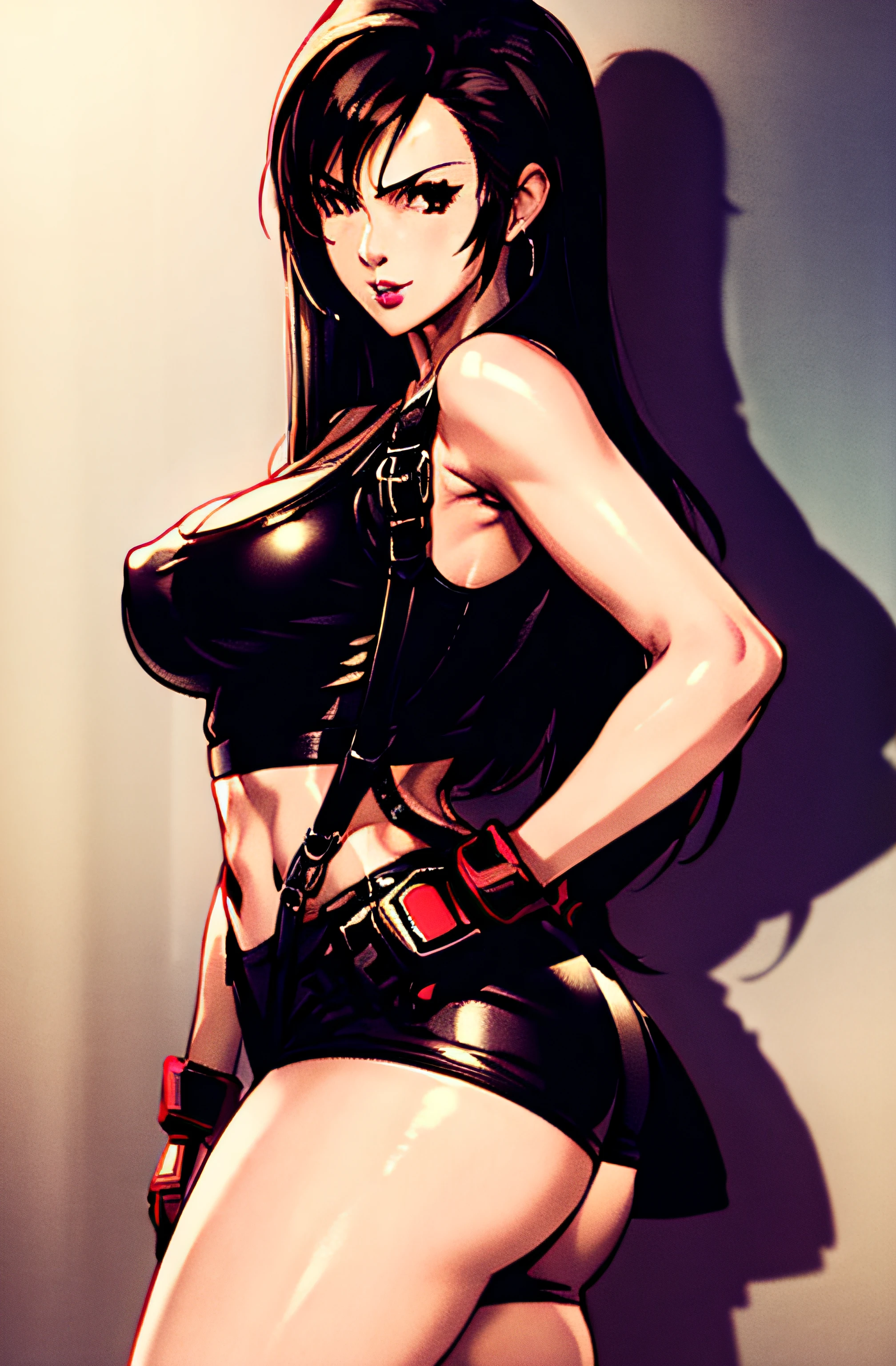 ((masterpiece)), best quality, ultra-detailed, high-resolution, tifa lockhart