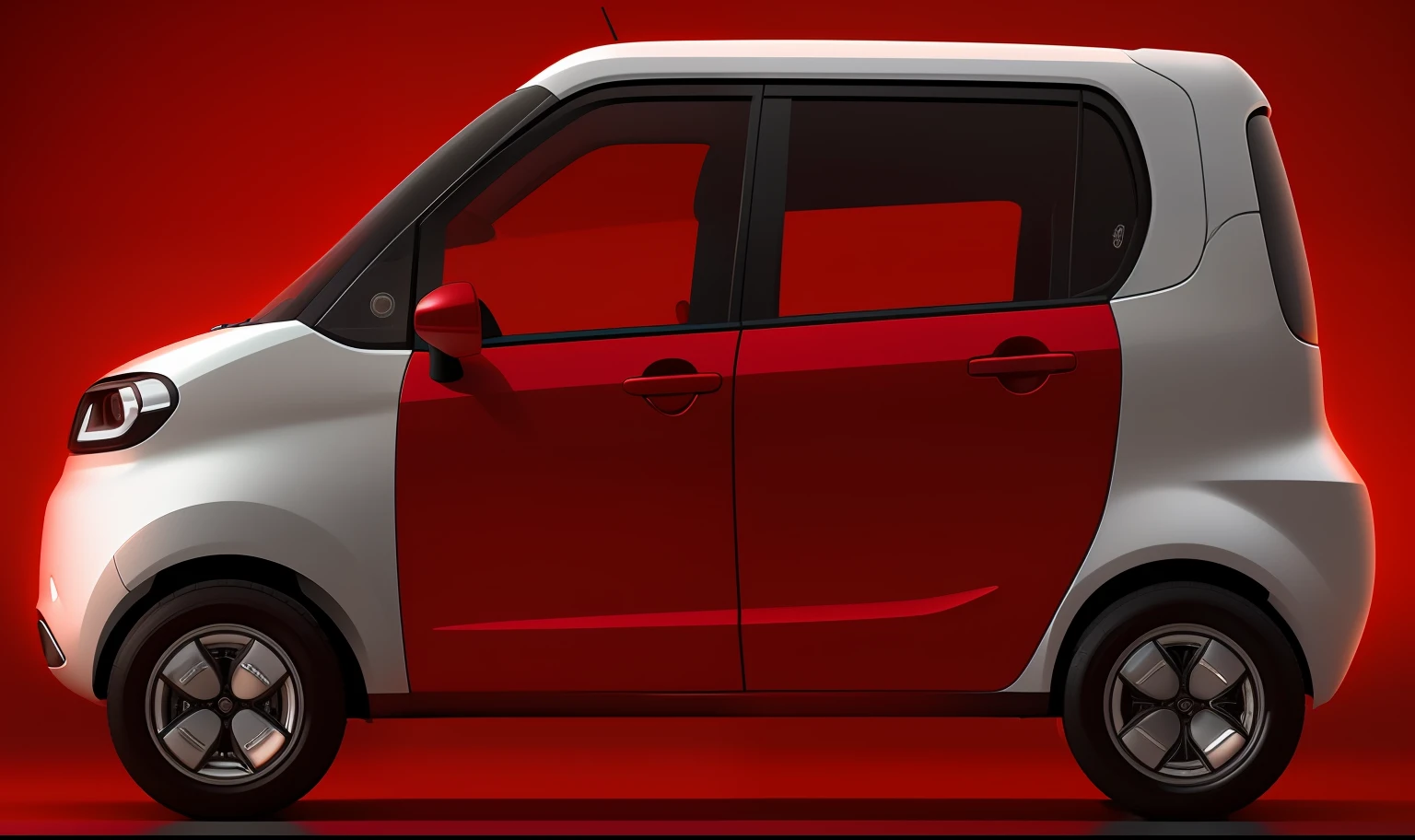 Close up of white car on red background，KAMA Russian electric vehicles，Futuristic product car lens，cute future vehicles，Vehicle design trends，Zen concept，new vehicle，intelligent,,,,，Concept car，It has red and black paint，conceito，car concept，shaxi，Front perspective，tmasterpiece，Highest quality t，Extremely beautiful reflections，The best reflection，（Very detailed CG unity 8K wallpaper）（Best quality t）（The best illustrations）（The best shades），rendering by octane，Ray traching，Ultra-fine details，portrait symetrical， (Cyborg:1.1)，([Tail | detailed wire]:1.3)，(Complicated details)，hdr，(Complicated details，ultra - detailed:1.2)，Cinema lenses，Vignette，at centre，(Cyborg:1.1)，([Tail | detailed wire]:1.3)，(Complicated details)，hdr，(Complicated details，ultra - detailed:1.2)，Cinema lenses，Vignette，at centre，  Close up of a small white car on red background, kama russian electrocar, futuristic product car shot, vehicle concept photo!!, new vehicle, full view of a car, 3 d render even lit, Smart, art concept, finalrender, car concept, A digital rendering, 3 d render n - 9, semi - realistic render, hydrogen fuel cell vehicle，--Auto --S 2