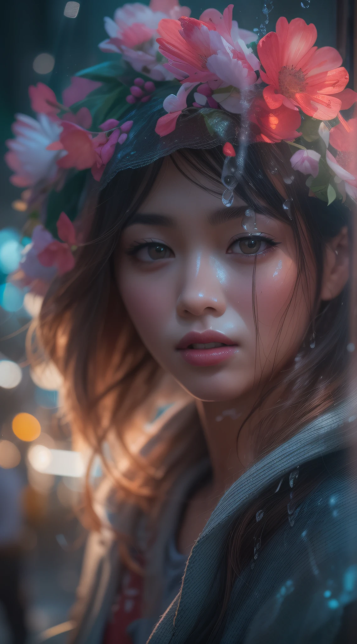 The amazing wet night city life, shibuya tokyo, some women peoples in portrait looking at the camera, depht-of-field, (frontlighting:1.2), (fill light:0.9), (lens flare:1.2), realism, film grain, bokeh, (backlighting:0.75), bloom, chromatic aberration, high quality, water dripping off of clothes, flowing gossamer clothing, enchanting,artstation,smooth, sharp focus,art by ross tran and greg rutkowski and alphonse Mucha and Bak Karol, (digital painting:1.16), soft lighting, CGSociety,ArtStation,(__Hyperrealism:1.3),(__Photorealism:1.3),(Land Art:1.3),(CMYK Colors:0.5),naturalism,land Art,regionalism,shutterstock contest winner,trending on unsplash,featured on Flickr