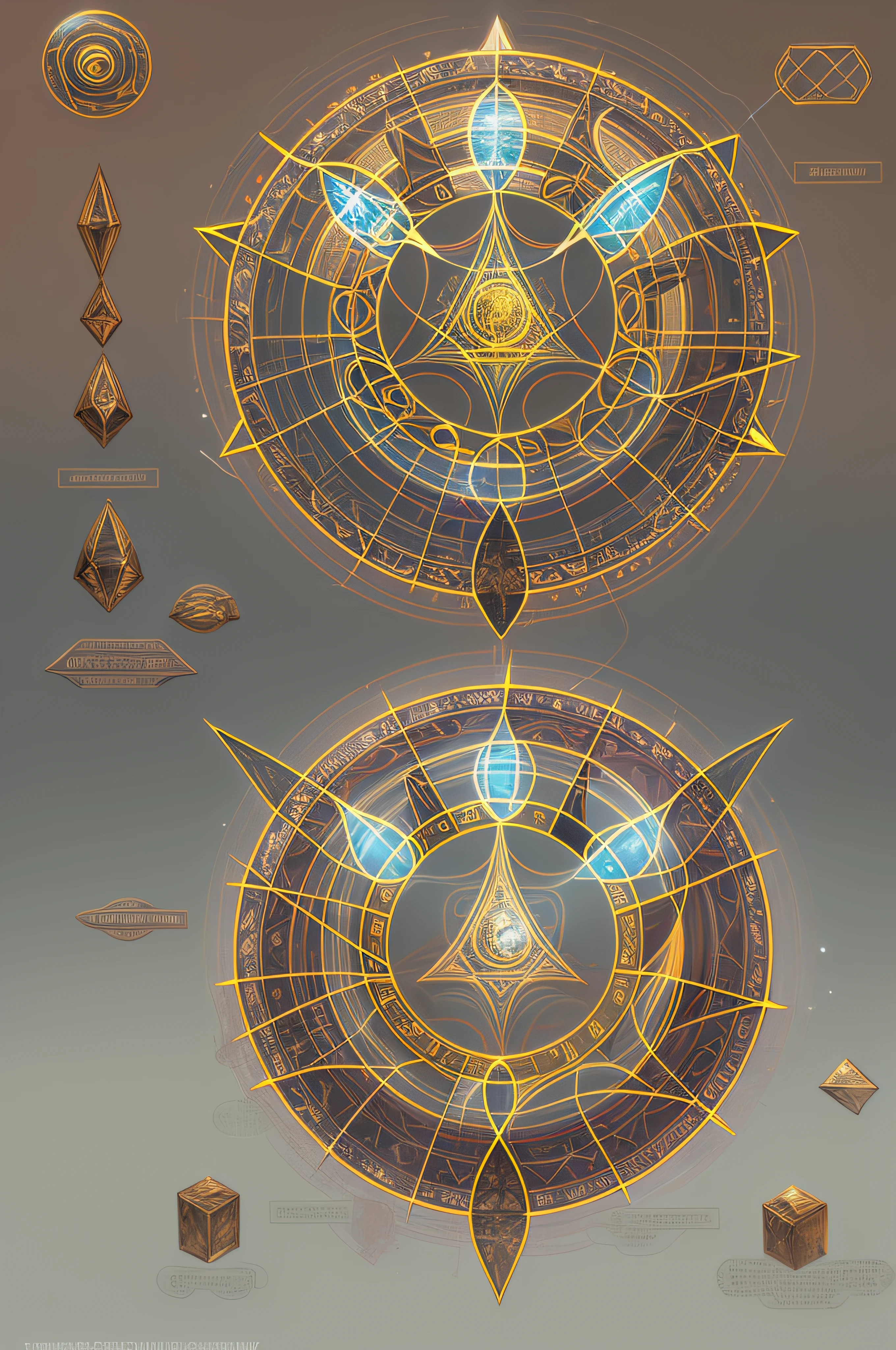 concept, Rune_Magic, Magic, 1magic circle, magic circle with glowing light, simetria, right proportions, 1circle, bonito e intricado, luzes coloridas, 1estrela de cinco ponta, tela 2d, classic paint, graph design