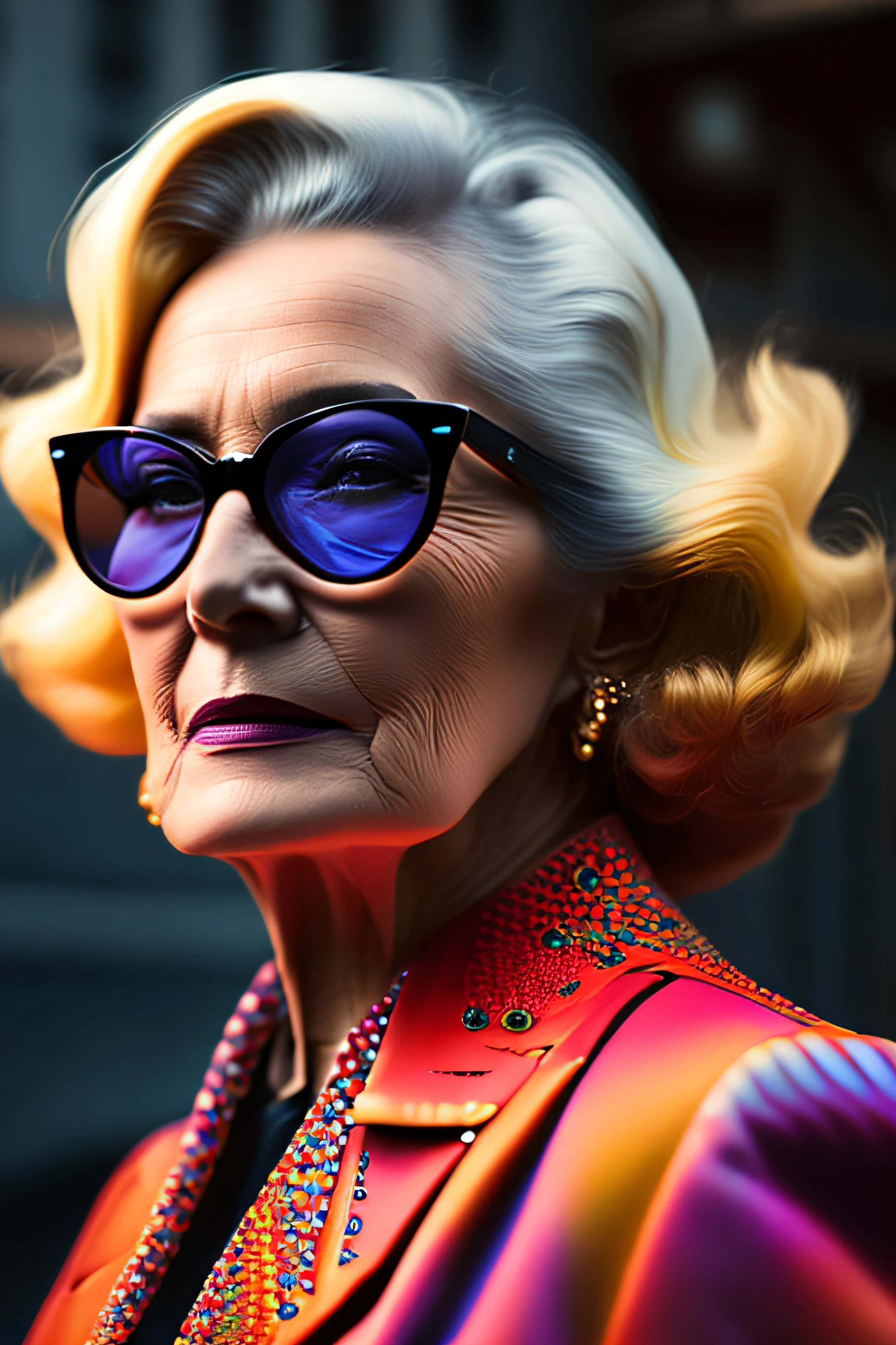(Full body portrait annie leibovitz fashionista Versace middle-aged man 1950s with intricate colorful modern bright polarized glasses), flufly cabelo clorful, smily expression, (Fotografia digital extremamente detalhada: 1.2), Standing in the middle of the city, (((corpo inteiro))), imagem crua, analogical, Hasselblad, 50asa, f8, 12mm, efeitos de brilho, godrays, Hand drawn, render, 8k, octane render, cinema 4d, liquidificador, escuro, atmospheric 4k ultra detailed, cinematic sensual, foco nítido, humorous illustration, grande profundidade de campo, obra-prima, cores, 3d octane render, 4k, arte conceitual, trending in the artstation, hiperrealista, cores vivas, luz de aro, extremamente detalhado CG unidade de papel de parede 8k, trending in artstation, trend in CGSociety, estilo Pop Art por Yayoi Kusama, Intrincado, Alto Detalhe, dramatic
, energia pura, light particules, sci-fi