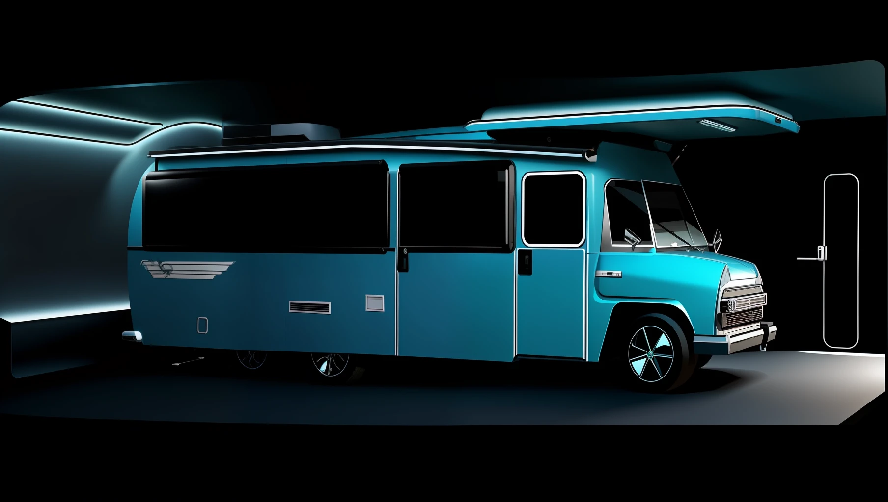 Sci-fi avant-garde futuristic motorhome