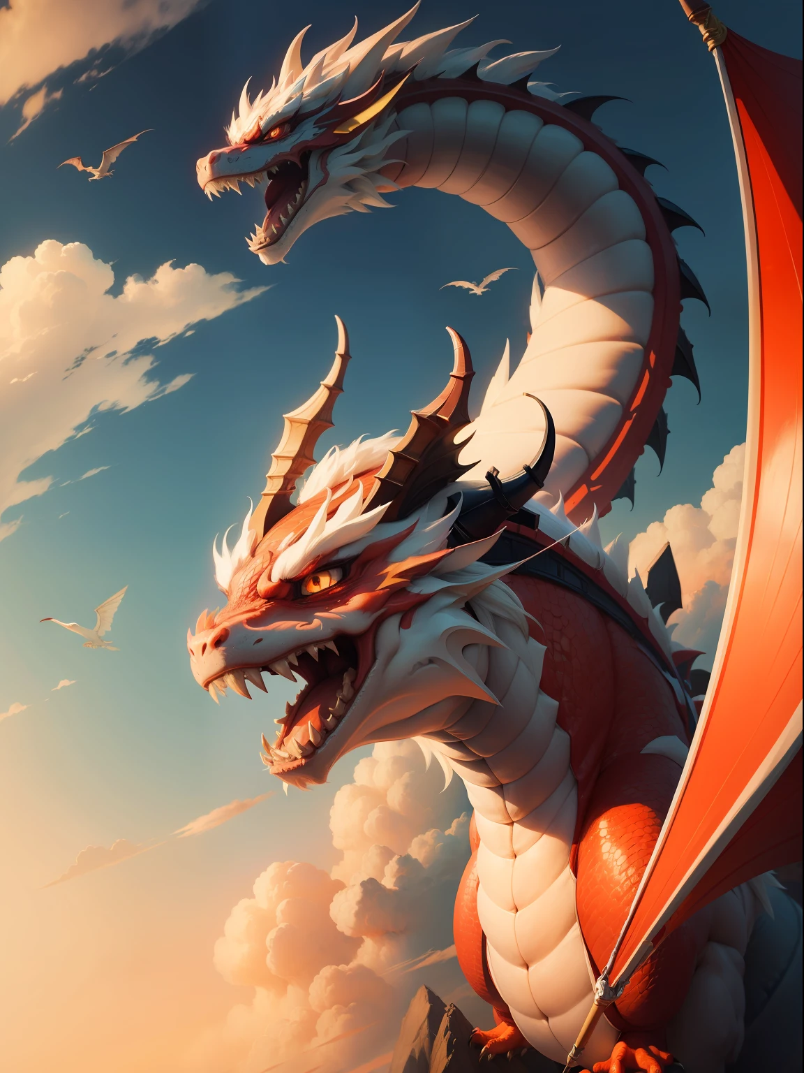 The only Chinese dragon in the sky.