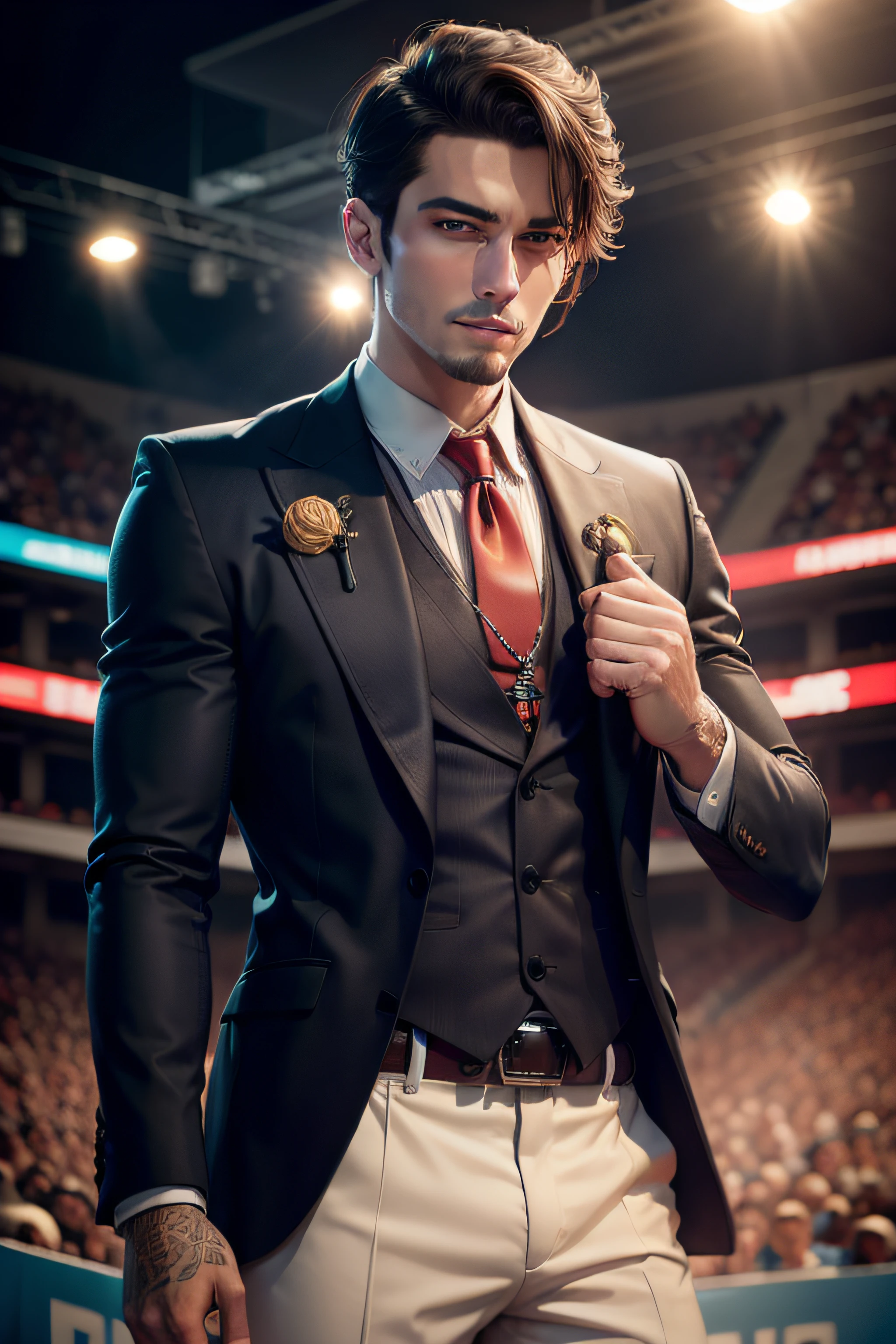 man announcer