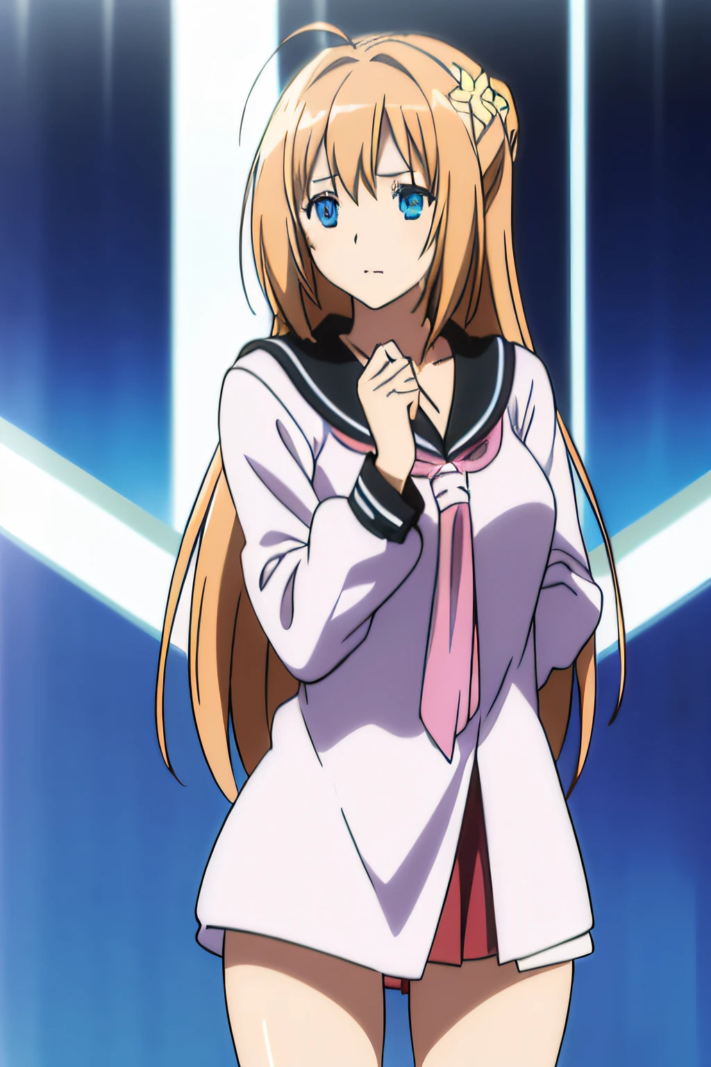 (((Best quality))), ((Ultra-detailed)), ((illustration)), ((Disheveled hair)), ((frilld)), (1 girl), (Solo),校服,