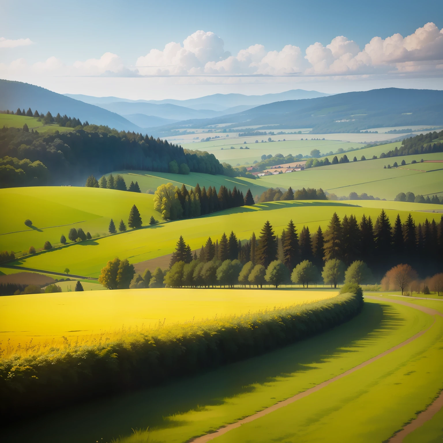 Soft countryside landscape