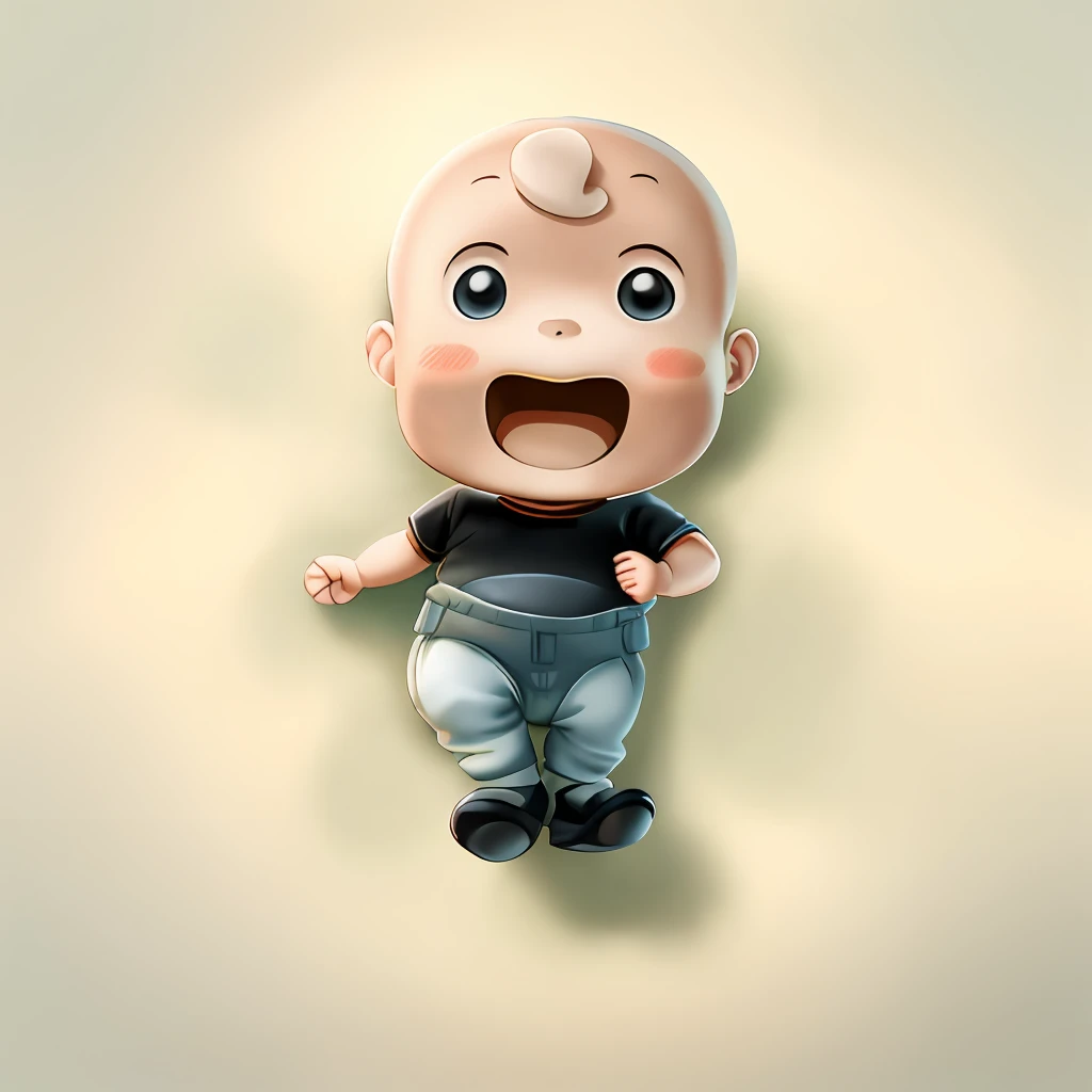Cartoon babies on diapers,Ceramic texture ,Ultimate ceramic texture, kewpie, human babies, fetus, an animated character, wearing a Diaper,Cute boy, Black color hair,Detailed hair details, Cute cartoon character, bblurry,No_Humanity,depth of fields,grassy fields,wildflowers,Cabin in the woods,bright sun,Natural light(8K,RAW photos,best qualtiy,tmasterpiece:1.2)