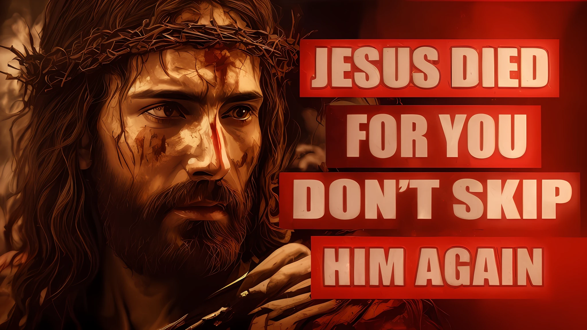 Jesus died for you Don't skip it again, Jesucristo es el asesino de la fatalidad, jesus christ, Jesus, sangre en su rostro, Miniatura de YouTube, Jesus on the Cross, Jesus wasted at a party, jesus face, Jesus on the Cross, don, 😭🤮 💔, forcing him to flee, the lord and savior, cicatrices en su cara, jesus of nazareth