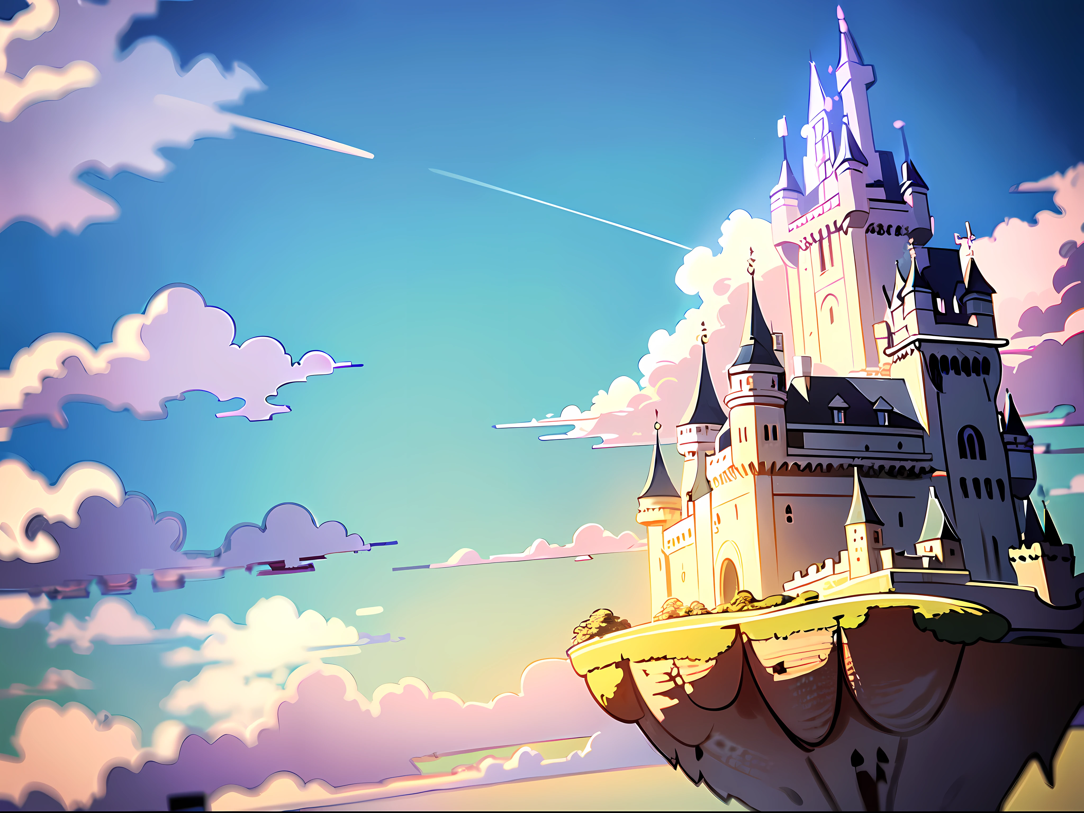 (masterpiece:1.2), (8k:1.2), (floating island:1.4), (floating land:1.2), (castle:1.3), (cloud:1.1), (sky:1.4)