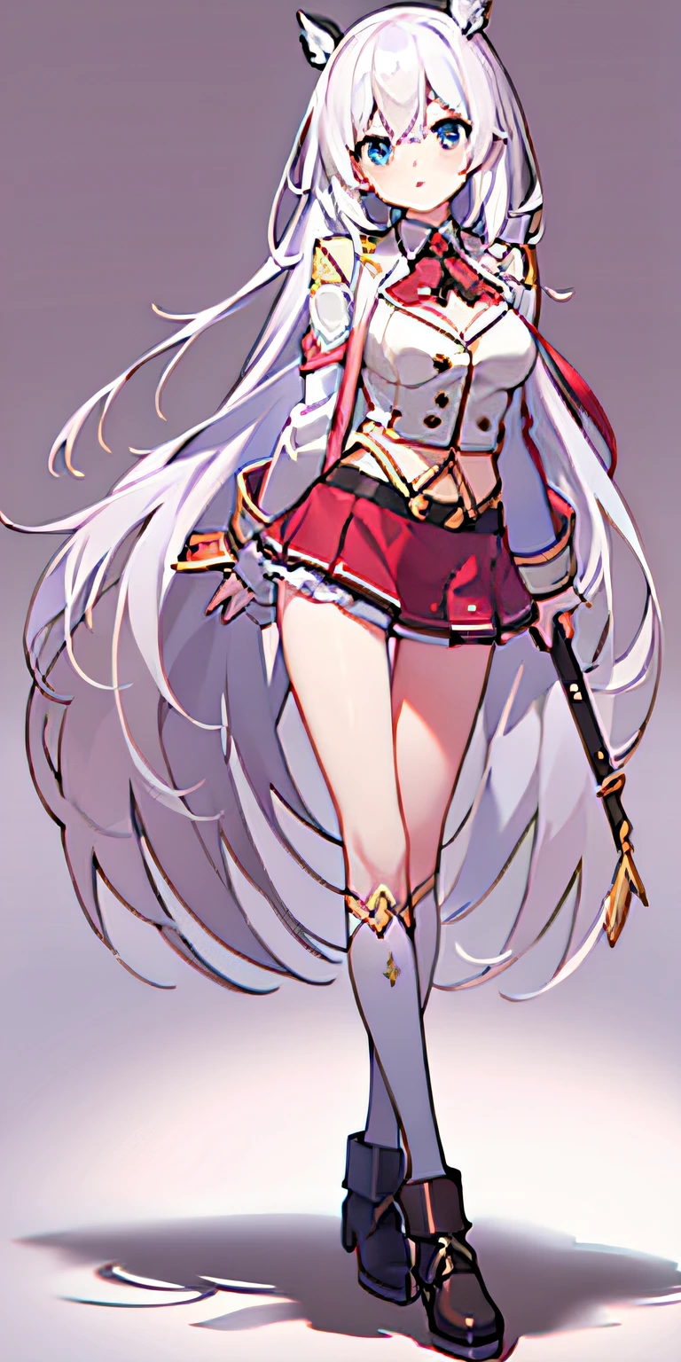 White hair anime girl of the best quality,tmasterpiece,A high resolution,1girl