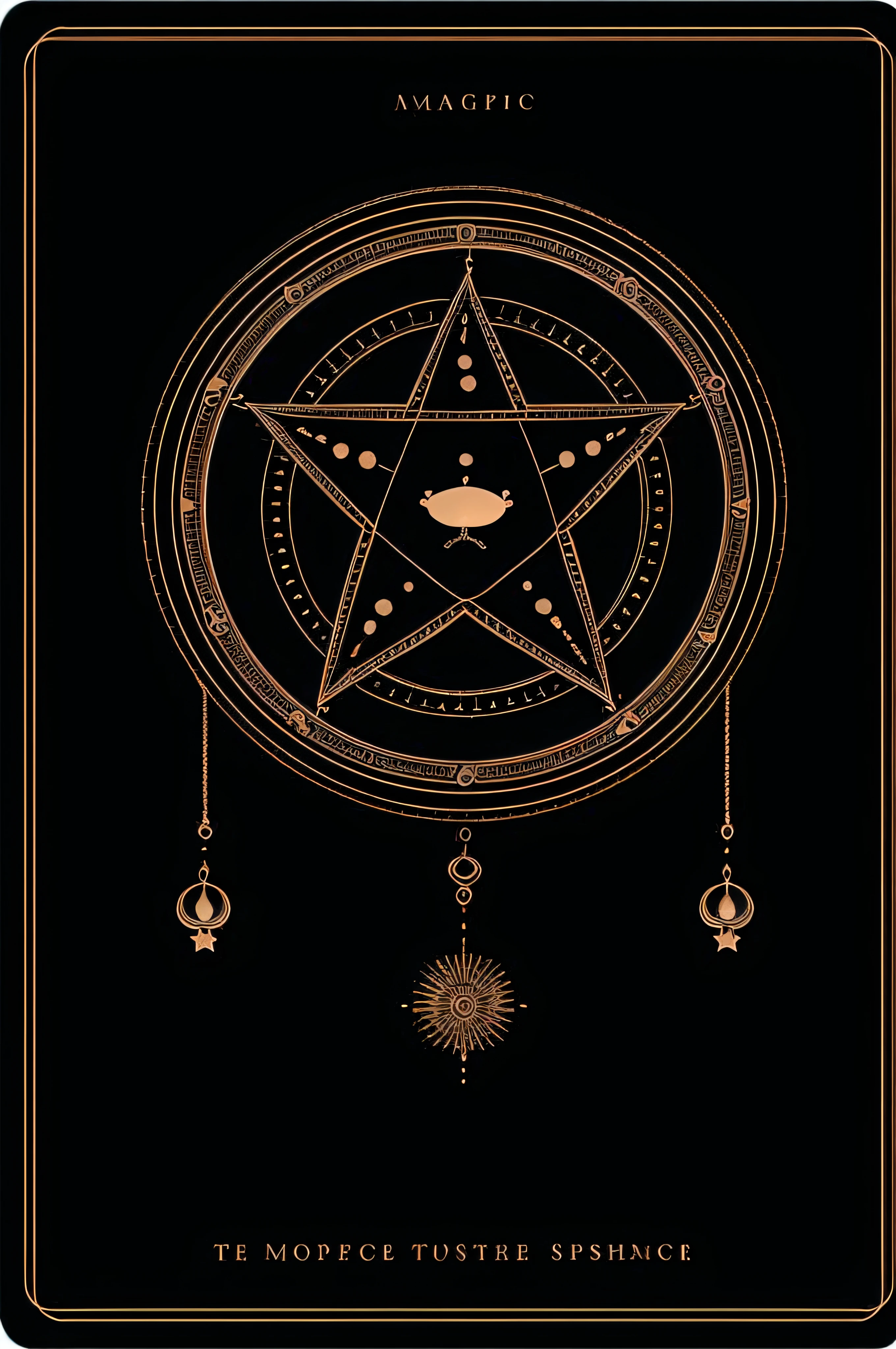 soulcard, line, masterpiece, melhor qualidade, magic circle with a five-pointed star in the center, simetria, right proportions, horoscope, estrela (sinal), Tarot cards, fundo escuro, zodiacStyle, Fibonacci fractal, geometric design