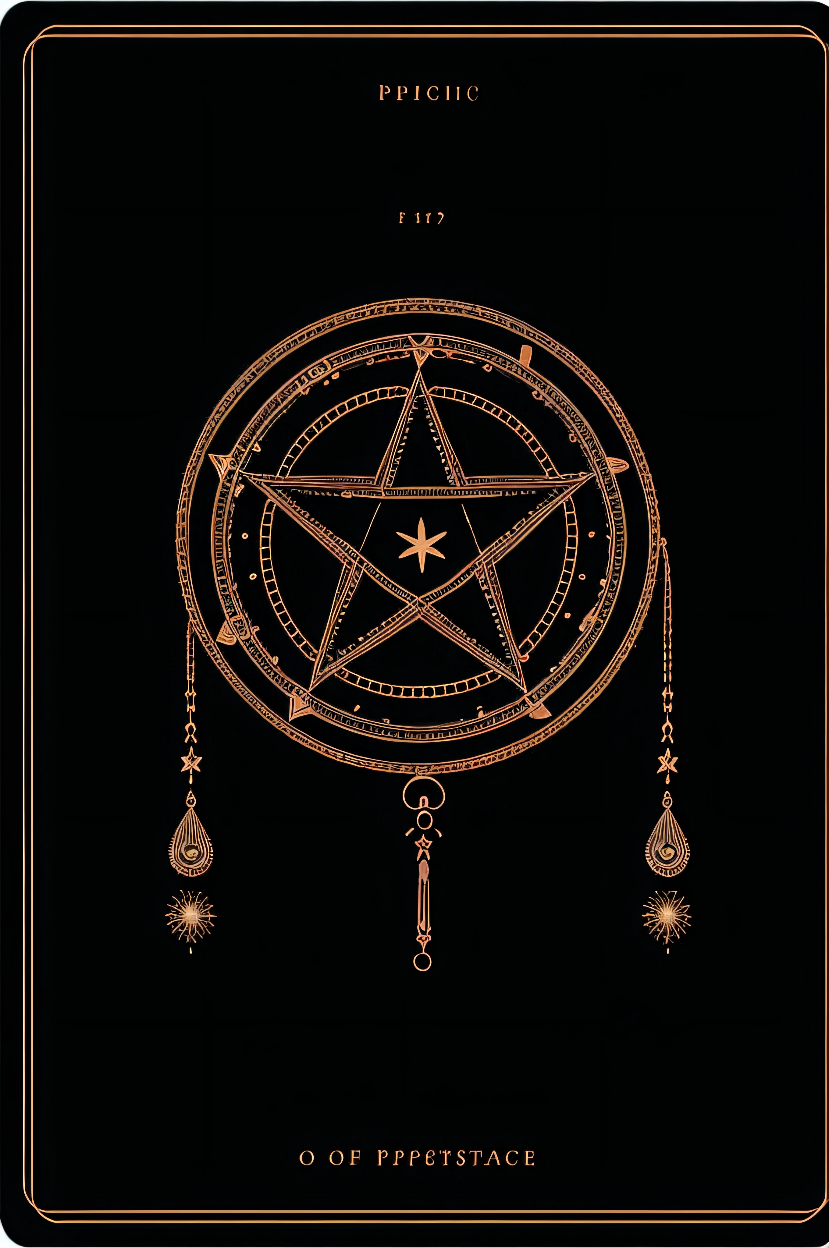 soulcard, line, masterpiece, melhor qualidade, magic circle with a five-pointed star in the center, simetria, right proportions, horoscope, estrela (sinal), Tarot cards, fundo escuro, zodiacStyle, Fibonacci fractal, geometric design