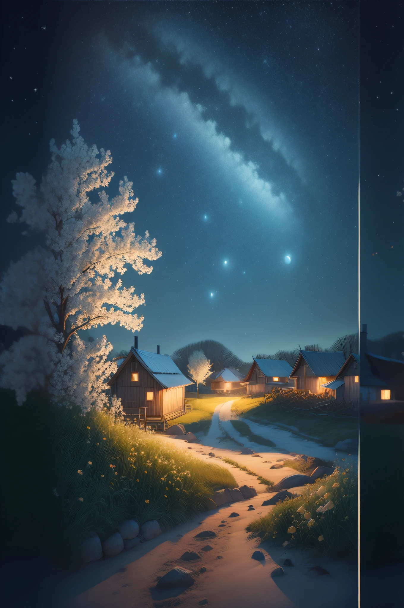 Starry Sky Night Polar Day