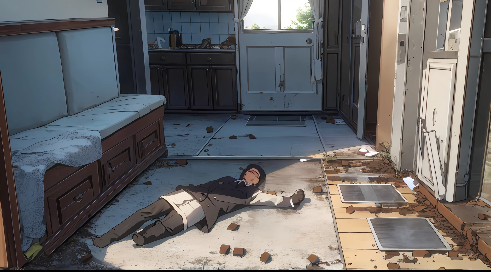 The police arrived at the abandoned house and confirmed the terrible truth - it was indeed a murder scene.