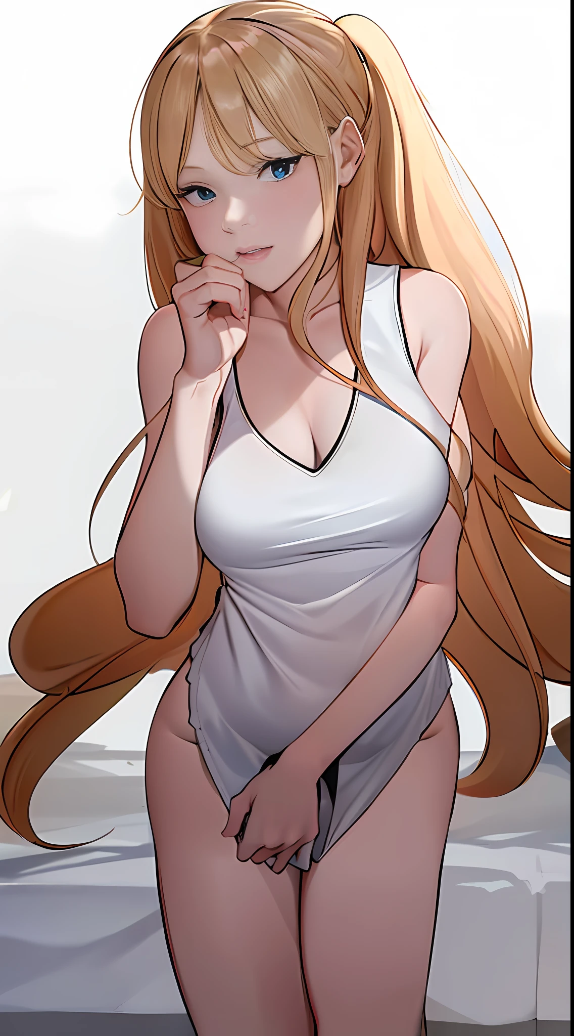 8K,top-quality,Bedroom at night,Drawing of a woman with a white shirt with open chest, long chestnut hair,clean anime outlines, perfect lineart, thick linework, thick black lineart, Anime Girl with Long Hair, clean line drawings, Seductive Anime Girl, line-drawing!!, Thick line art, Bold lineart, line-drawing!!, beautiful line art, simple line art, linear art