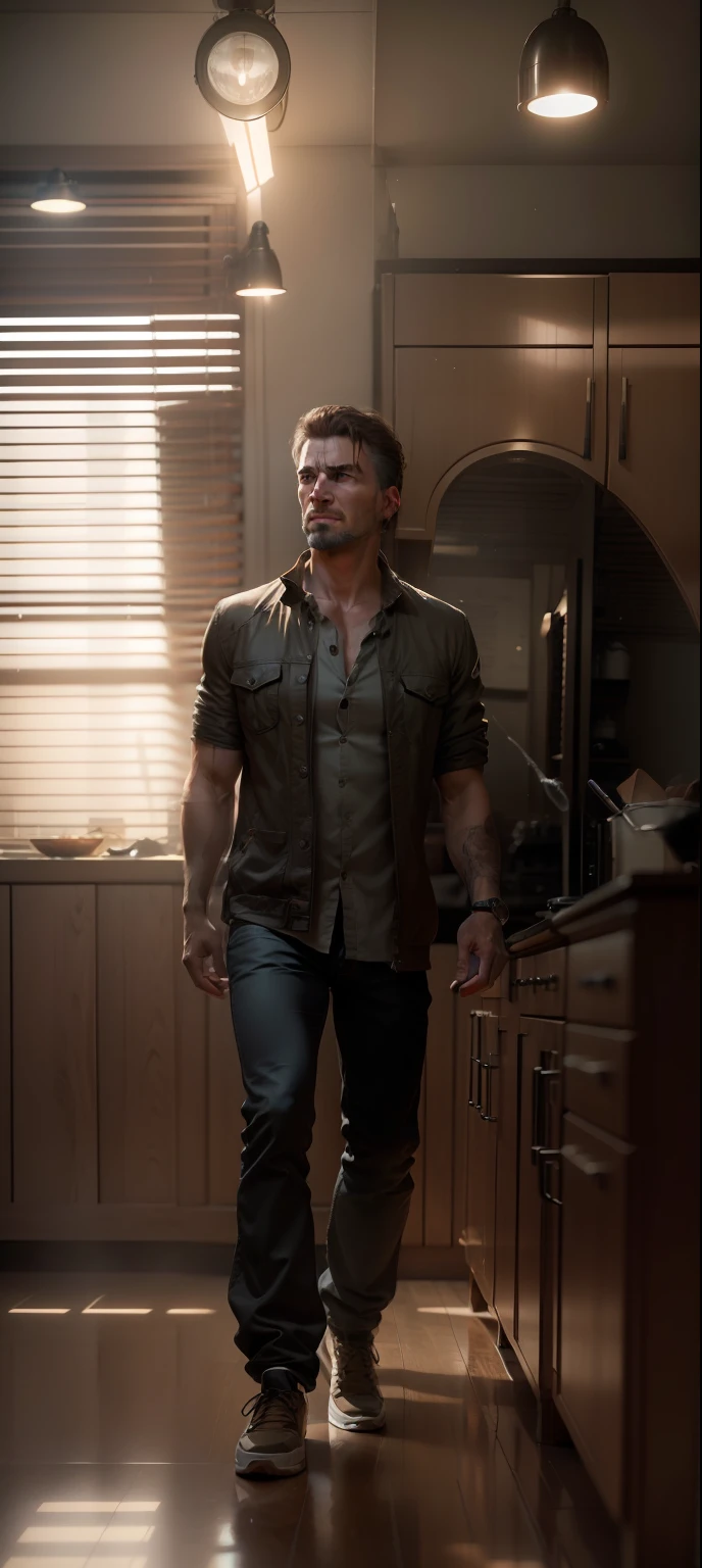 A man named Andrea Mjinka. Realistic, 4k, ultra detailed, epic, cinematic lighting, photography, movie style, natural light, natural blur, photorealism, cinematic rendering, ray tracing, highest quality, highest detail, Cinematic, Blur Effect, Long Exposure, 4K, Moody Lighting, my original face