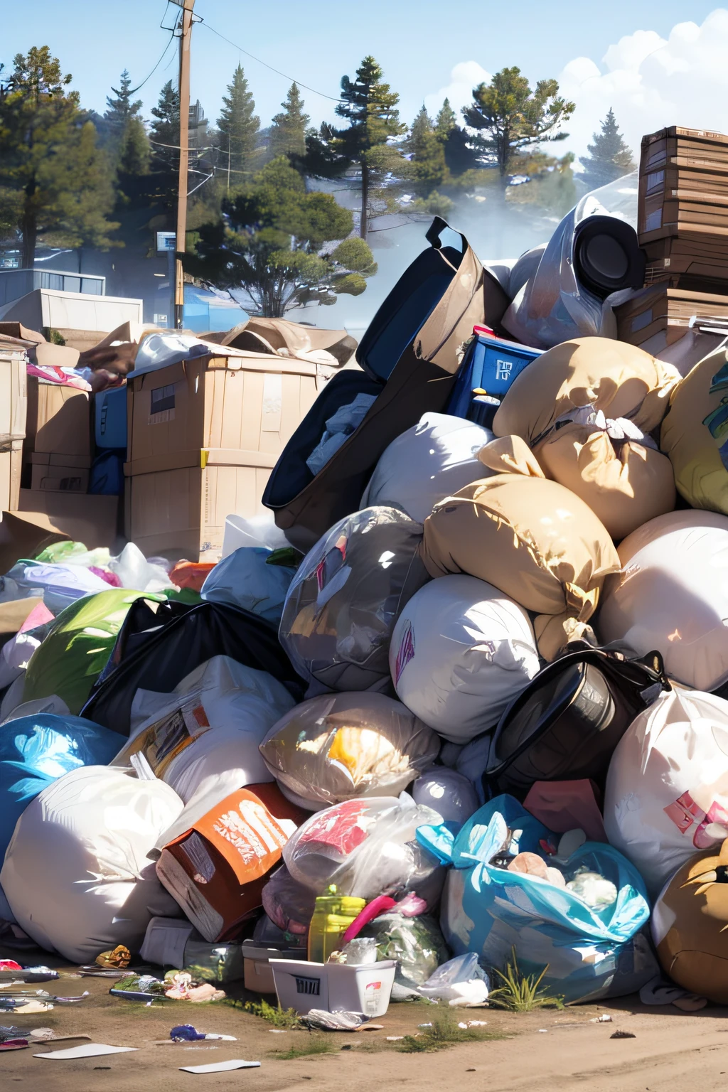 garbage dumps、Large amount of garbage、Heavily dirty garbage