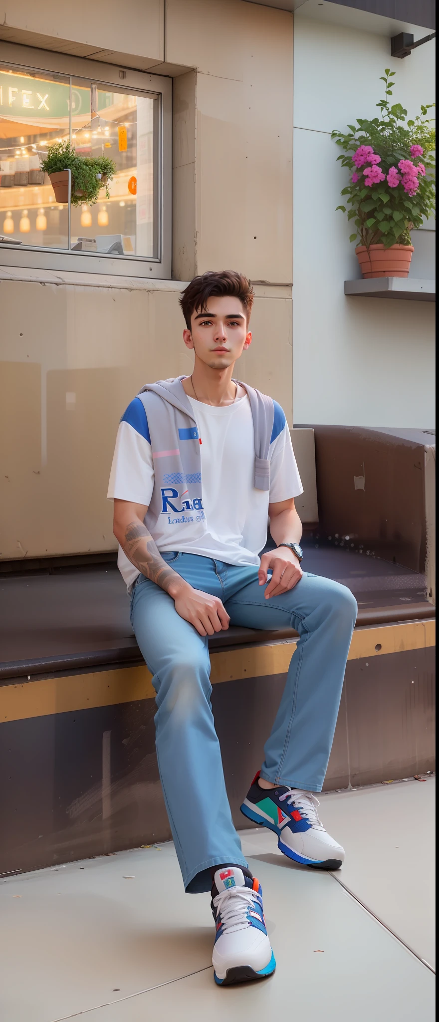 RAW Photo, 25 Years Old Casual Male Portrait Photo, Night, City Street, (High Detail Skin: 1.2), 8k UHD, DSLR, Soft Light, High Quality, Film Granule, Fujifilm XT3