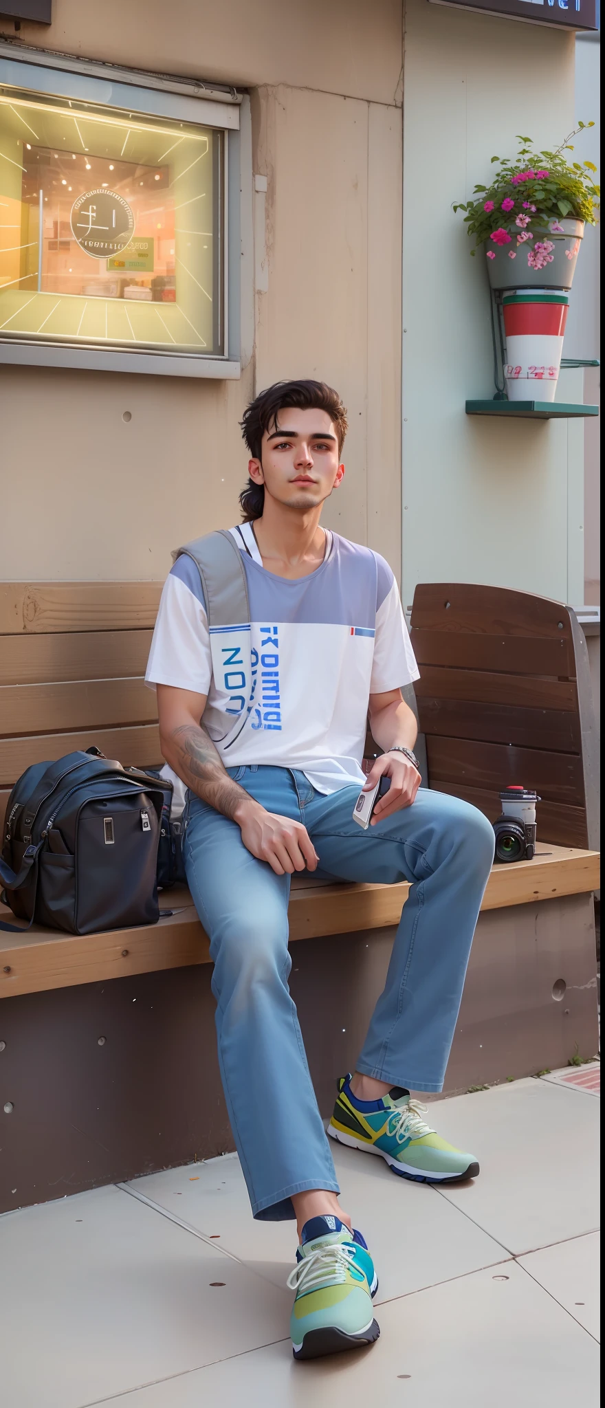 RAW Photo, 25 Years Old Casual Male Portrait Photo, Night, City Street, (High Detail Skin: 1.2), 8k UHD, DSLR, Soft Light, High Quality, Film Granule, Fujifilm XT3 my original face