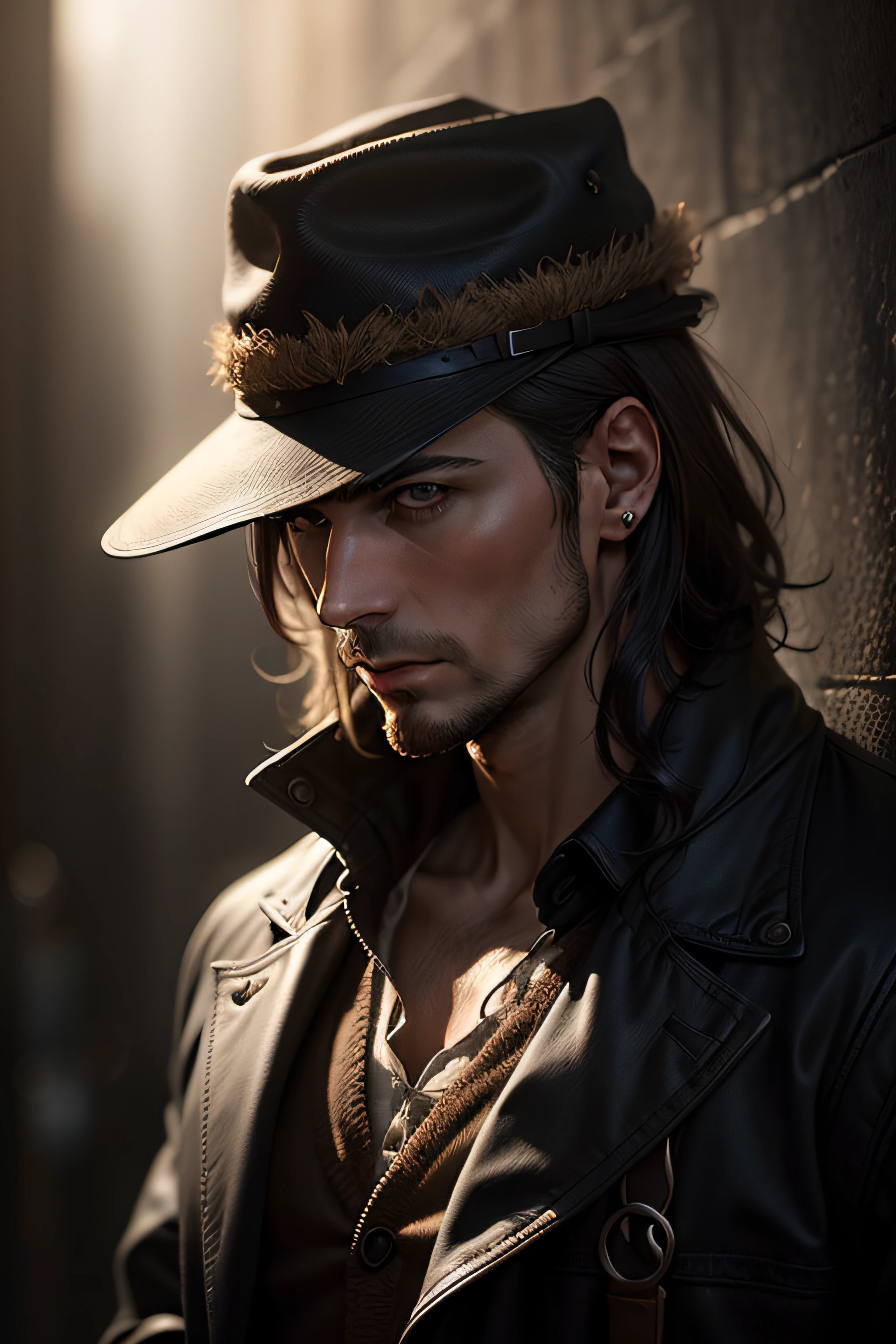 foto de perfil, man in hat, dark, oculto