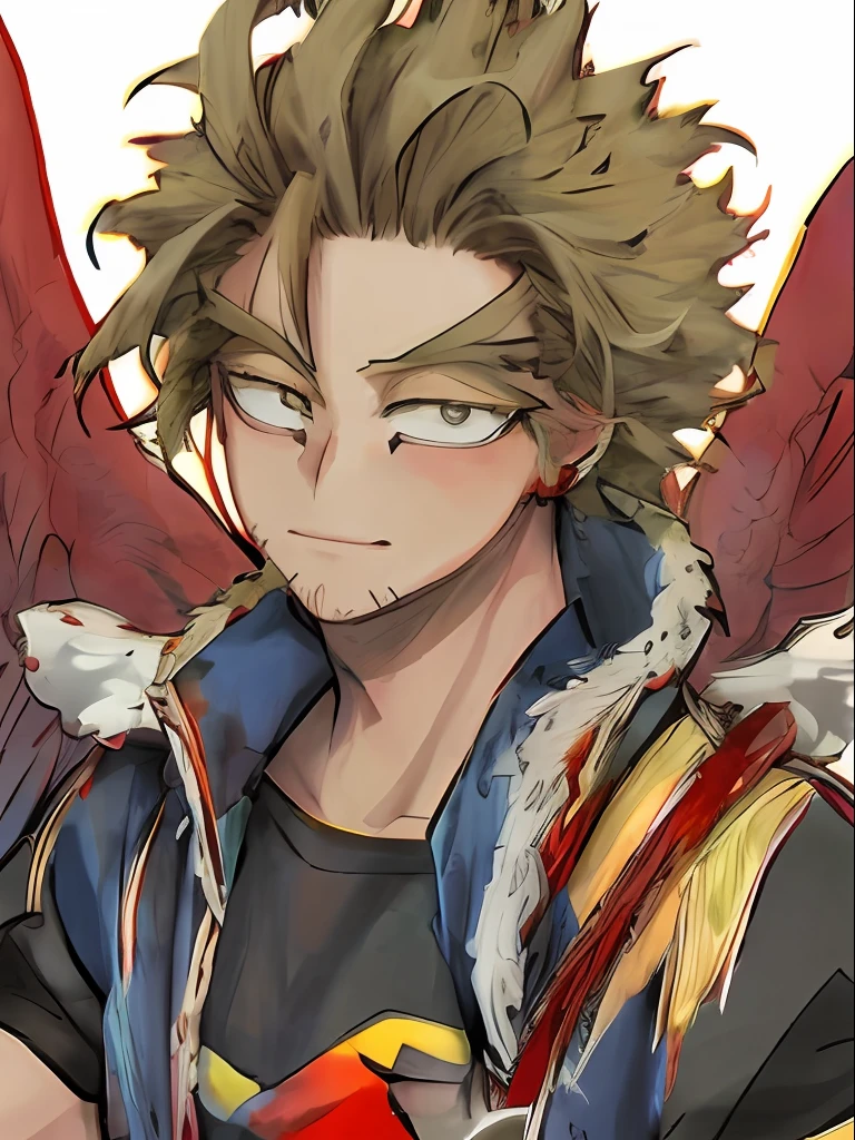 Hawks from mha holding out his hand to the viewer