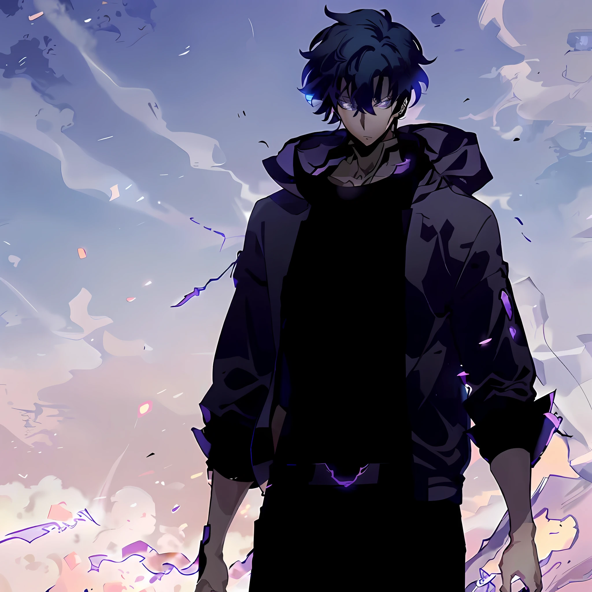 Anime - Stylistic image of a man standing in front of the sky with a gun, trigger anime artstyle, Badass anime 8 K, 4K anime wallpaper, anime wallaper, style of anime4 K, 4k manga wallpapers, Anime wallpaper 4K, Anime wallpaper 4 k, Anime art wallpaper 8 K, Anime art wallpaper 4k, Anime art wallpaper 4 K