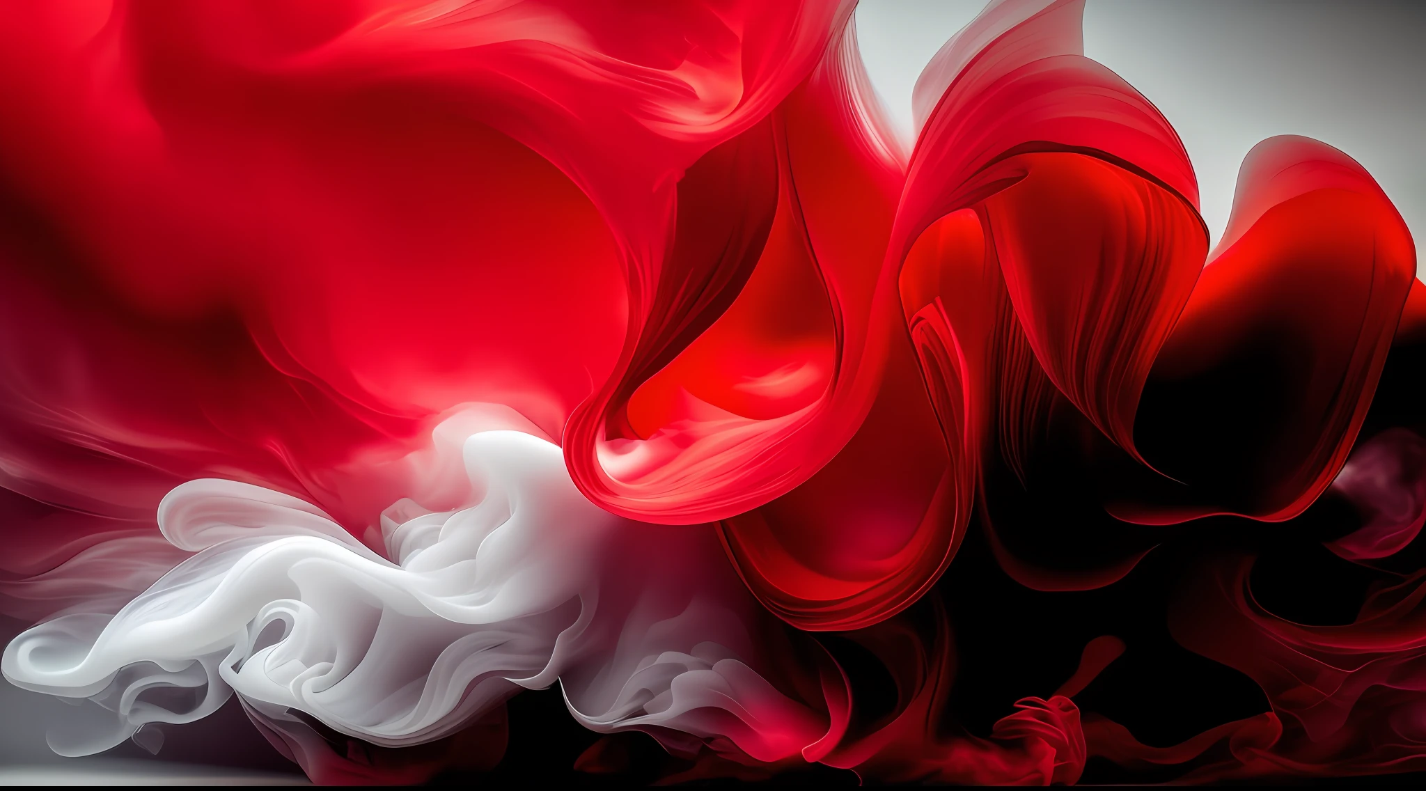a closeup of a cloud of red and black smoke with a red and white background, Swirling smoke shapes, Swirling smoke, Smoke swirls, fluid coloured smoke, Turbulent smoke, Swirling smoke, Smoke swirling, smoke tendrils, Thick, churning smoke, thick, turbulent smoke, Red smoke, dark and smoky background