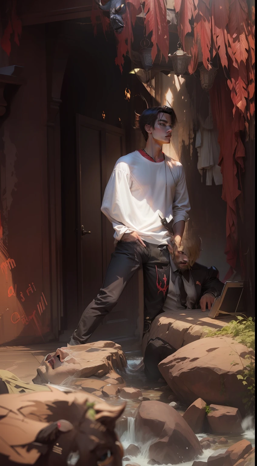 Devil look , handsome boy