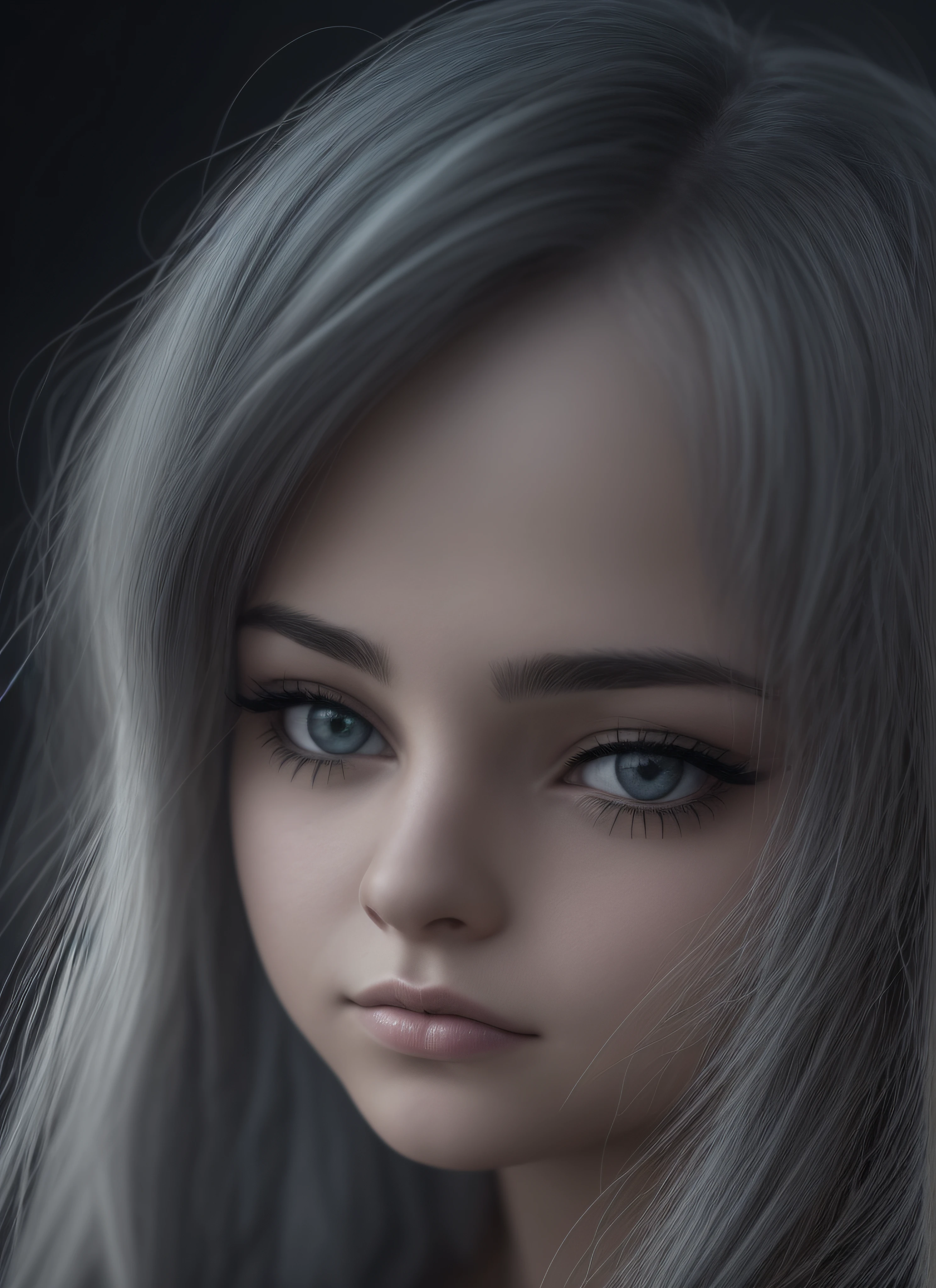(obra maestra), (parte superior del cuerpo), (nipple erect), retrato, 18-year-old, white-haired girl, sexy, Mirando al espectador, cabello largo trenzas, ojos grandes azules, small mouth, labios grandes detallados, maquillaje oscuro, 14 Years Old Girl, sad emotional expression, Peinado de capas frontales, girl face, desnuda, top rosa, Enfoque facial,, perfect composition, fondo oscuro con textura colorida, RAW, Hiperrealista, Kinematic, Super detailed, 8k, alta calidad, Arte de tendencias, tendencias en Artstation, foco nítido, Foto de estudio, Detalles intrincados, Altamente detallado, por el senor de los Anillos --auto