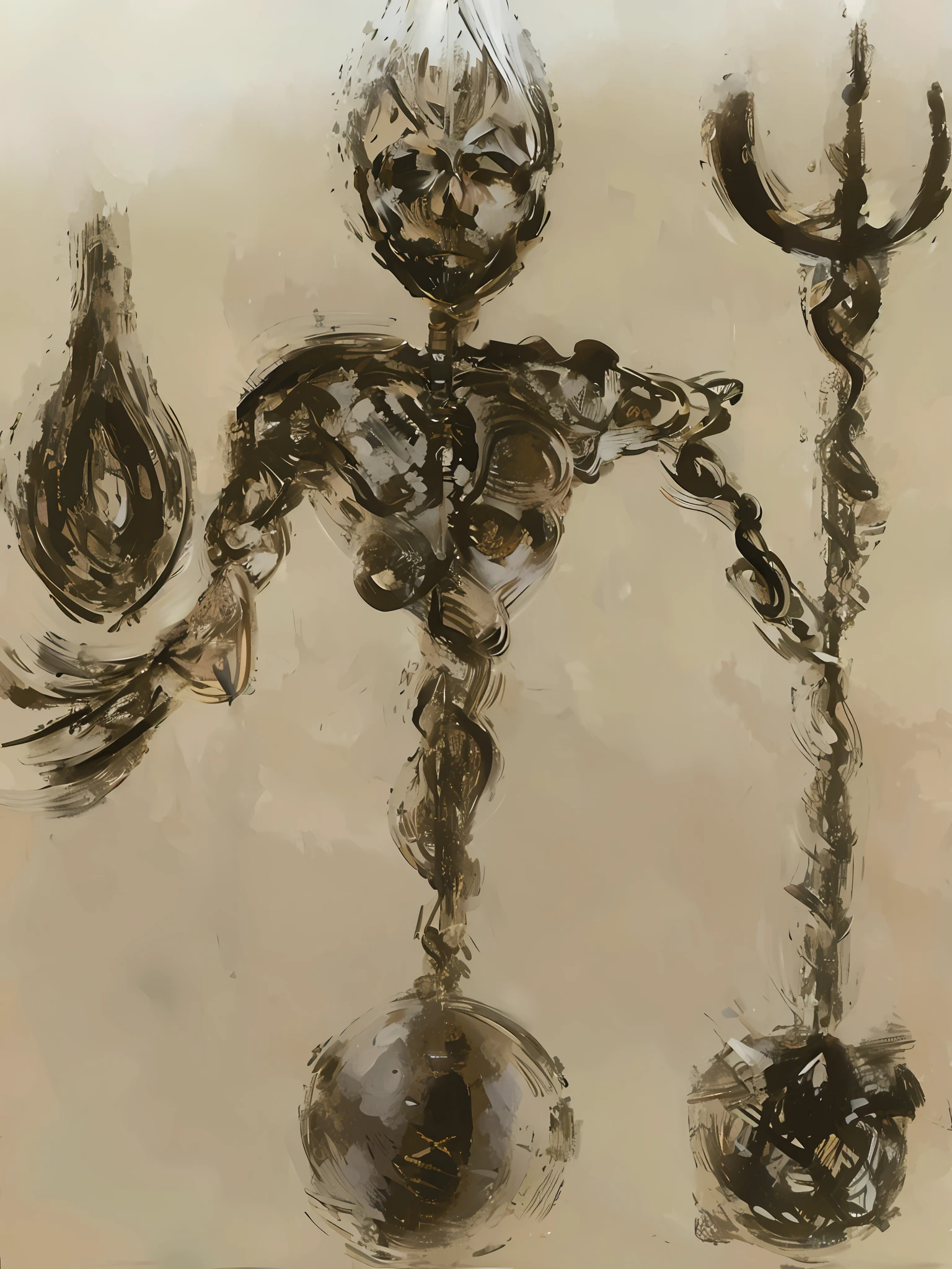 There is a picture of a man with a dark sphere of flame and a strange spear of trident, etchings, Alberto Giacometti, etchings, Parchment ink, Diego Giacometti, Giacometti, by Robert Zünd, Inspired by Alberto Giacometti, mystical figure, On dark paper, the other a skeletal figure, Diagram of enigmatic ectoplasm
