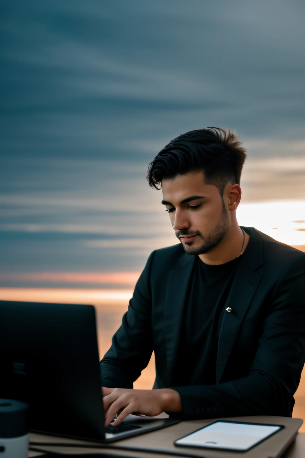 scie fi ,hacking technology, techie ,businessman, smart,8k,face handsome