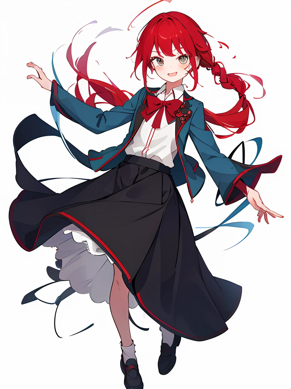 1 boy、red hairs、校服、A refreshing smile、a cool、twinks、male people、ember、Outstanding、ember、blazers、trouser、The shirt、jaket、male people