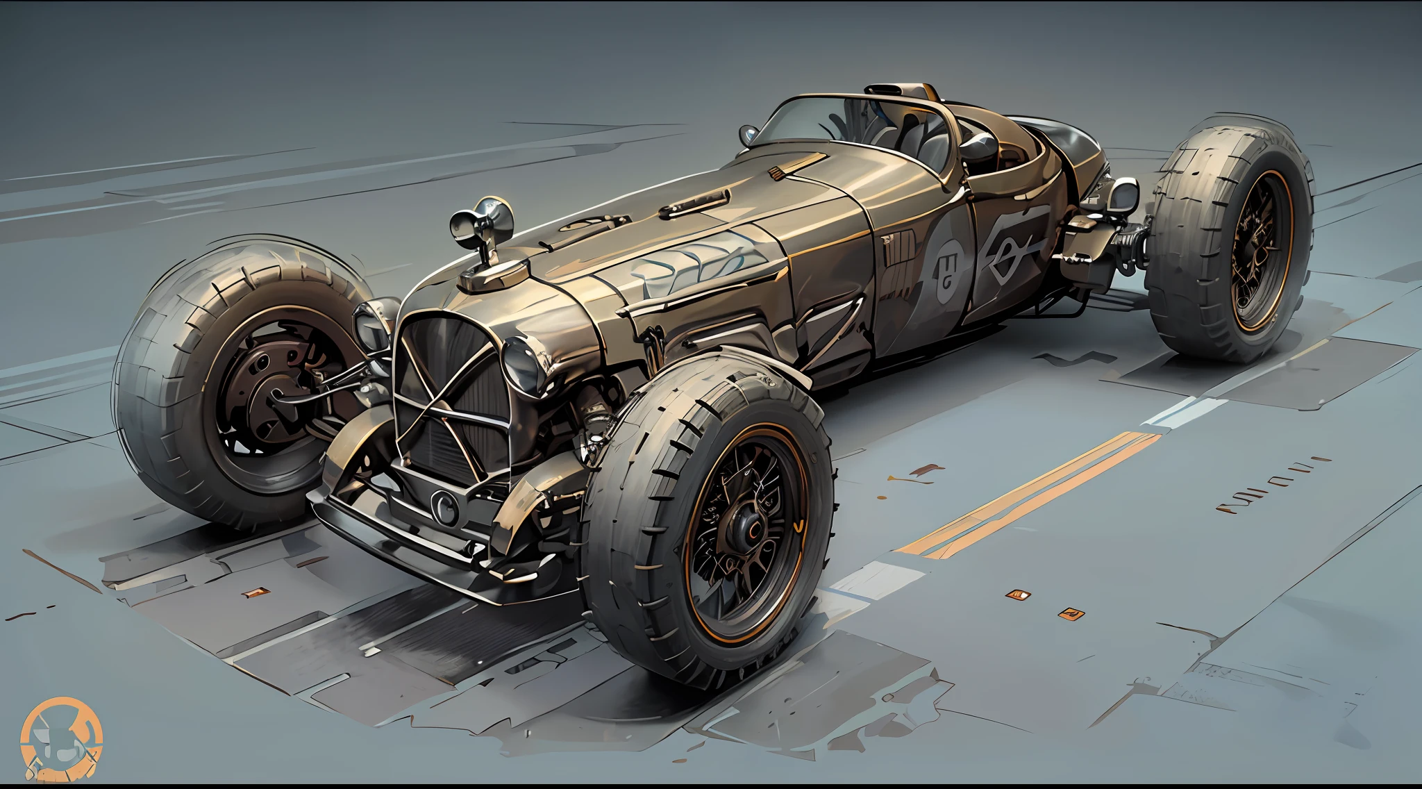 Coche deportivo carreras dieselpunk carbonopunk superdeportivo