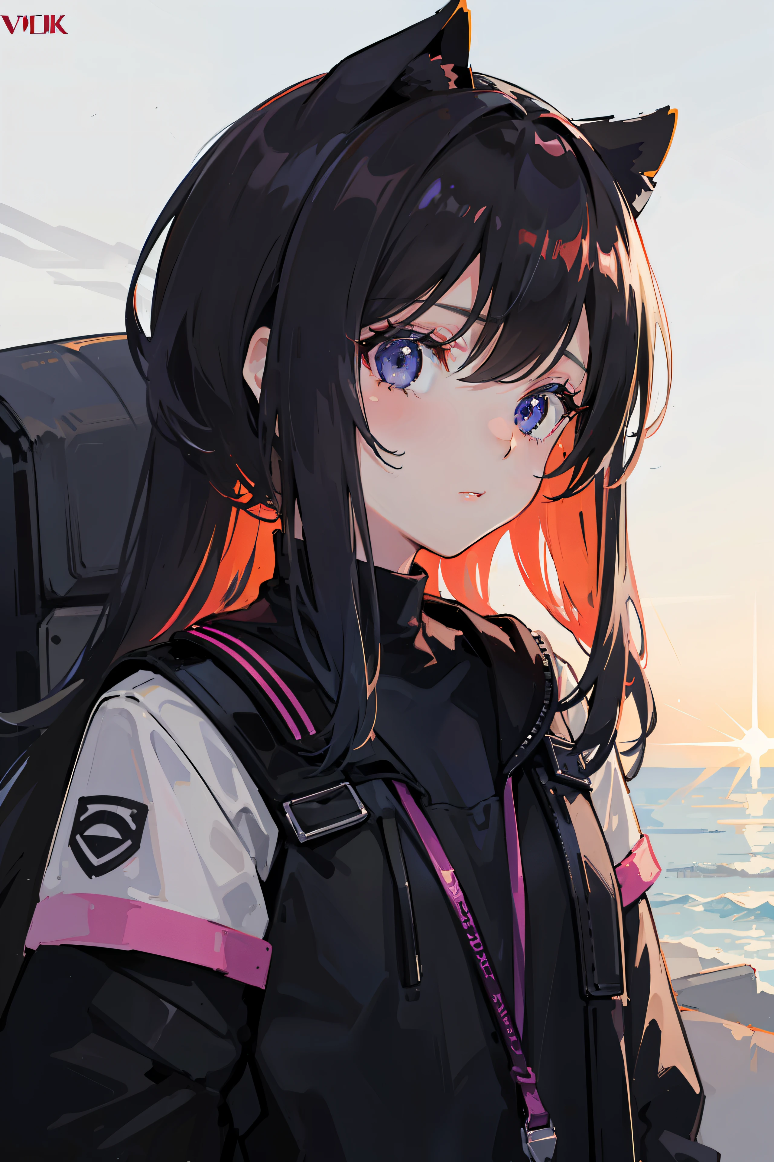 (nvinkpunk: 1.2) (snthwve style: 0.8) Corvette, light wave, sunset, complex and elaborate design