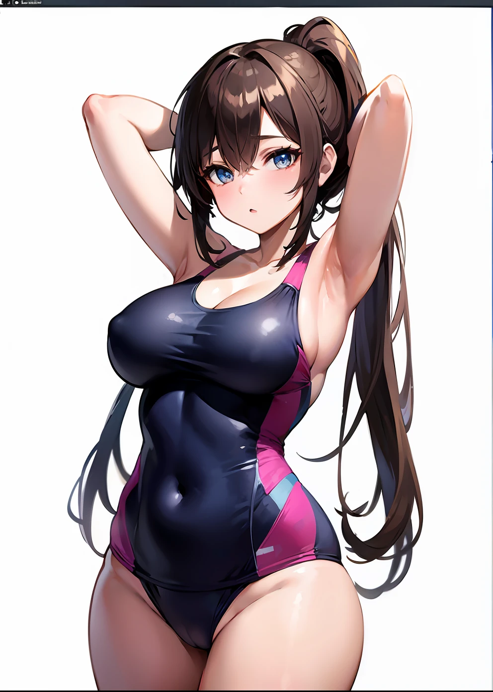 Brown-haired ponytail