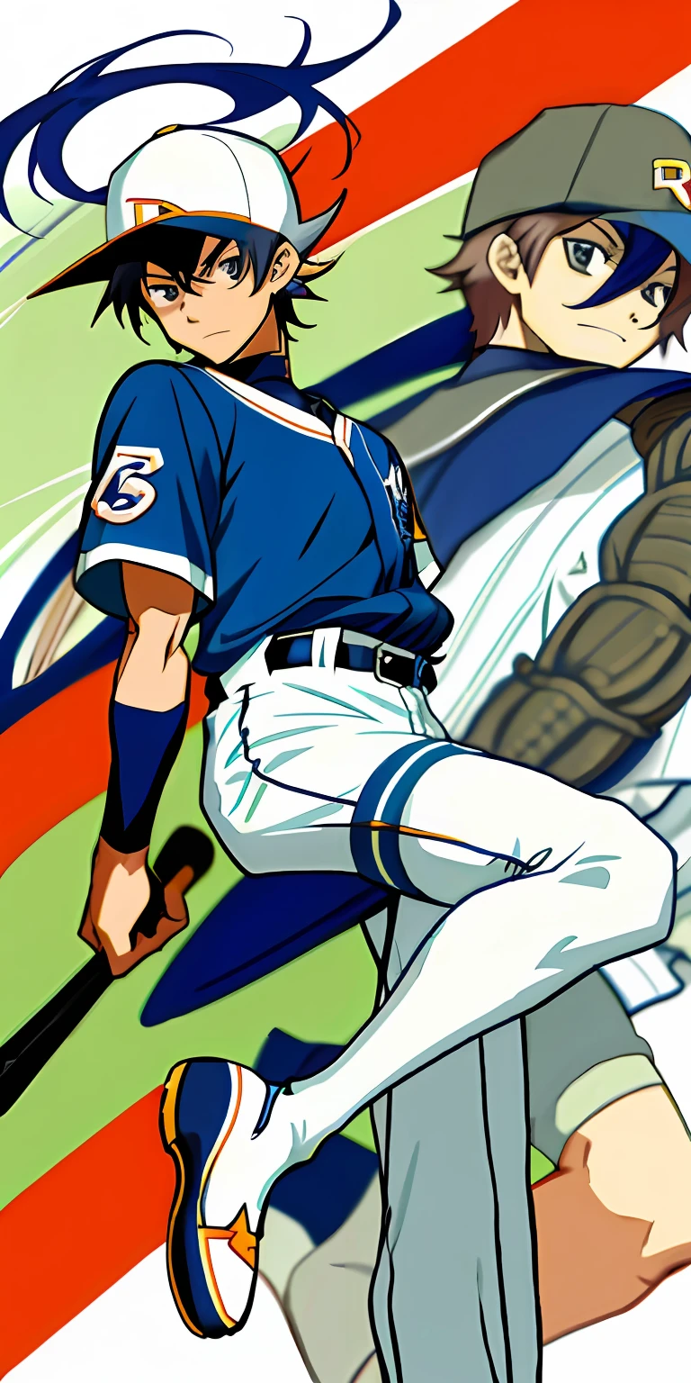 Baseball uniforms，Anime characters，Libido boy，whitestocking，espadrilles，